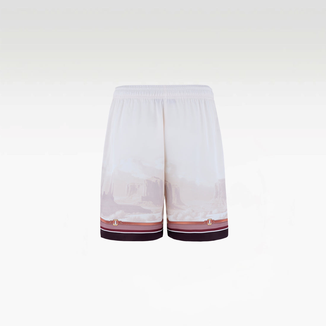 Knots Of Sand Silk Shorts | Premium Printed Silk Camp Shorts Wild West Equestrian Theme
