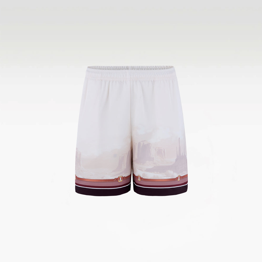 Knots Of Sand Silk Shorts | Premium Printed Silk Camp Shorts Wild West Equestrian Theme