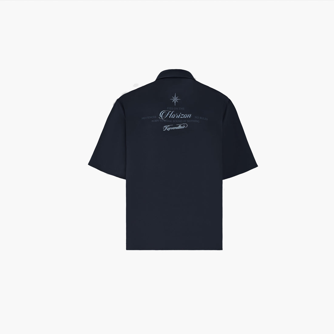 Obsidian Dust Silk Shirt | Premium Printed Silk Taffeta Black Cuban Collar