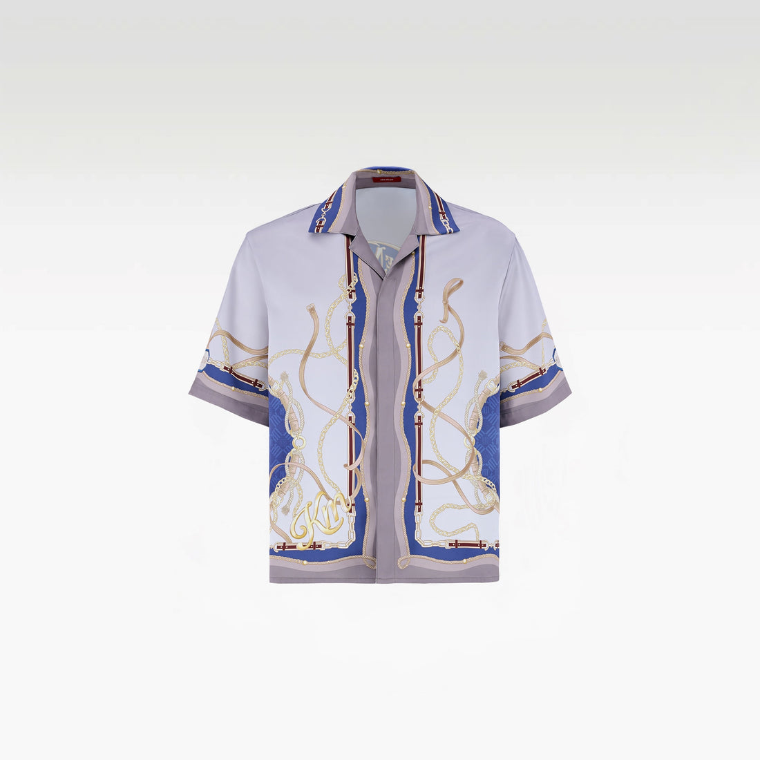 Lone Star Silk Shirt | Premium Printed Silk Taffeta Luxury Horse Saddle Design