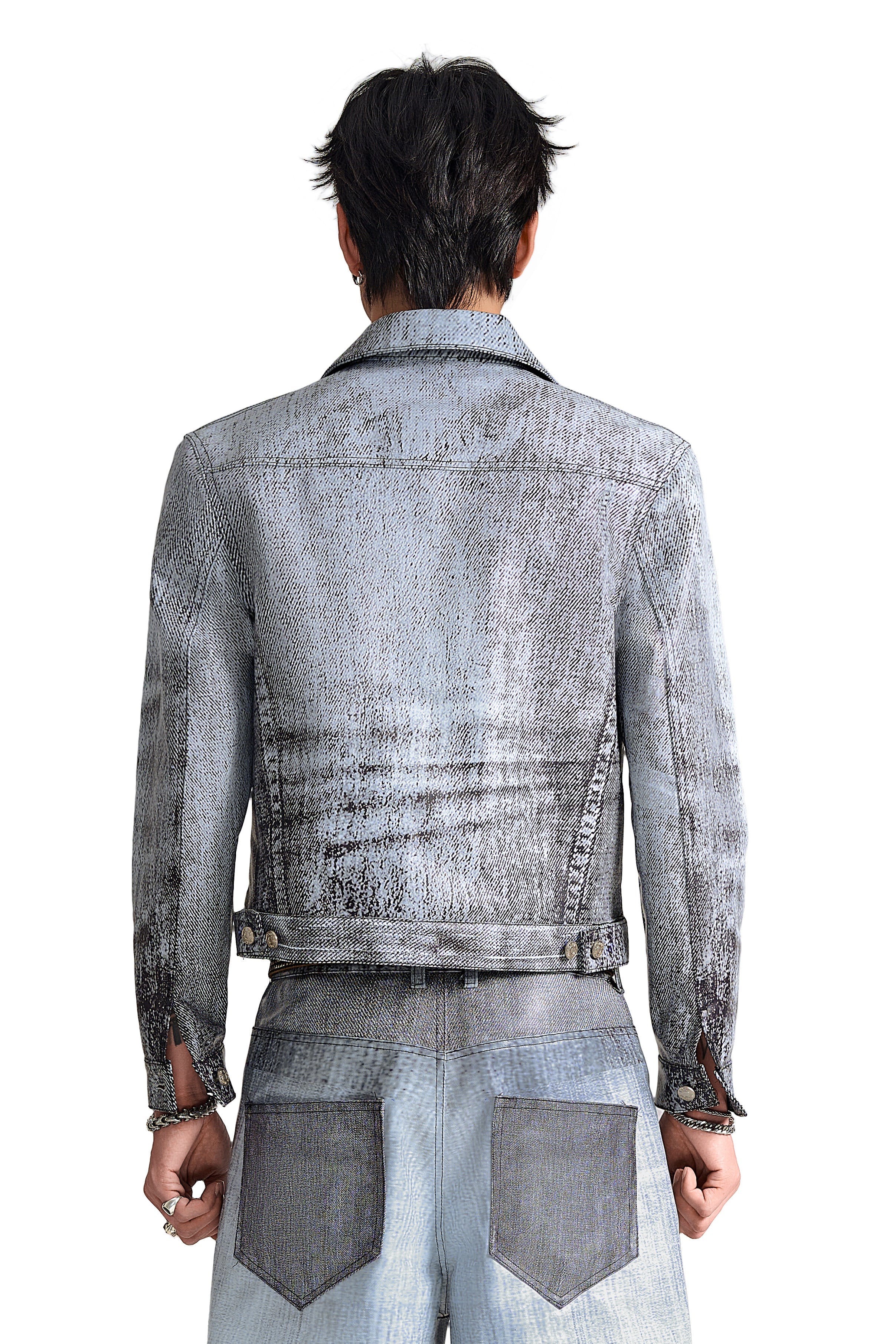 The Patina Legacy Kaki Jacket | Streetwear Distressed Wash-Out Denim