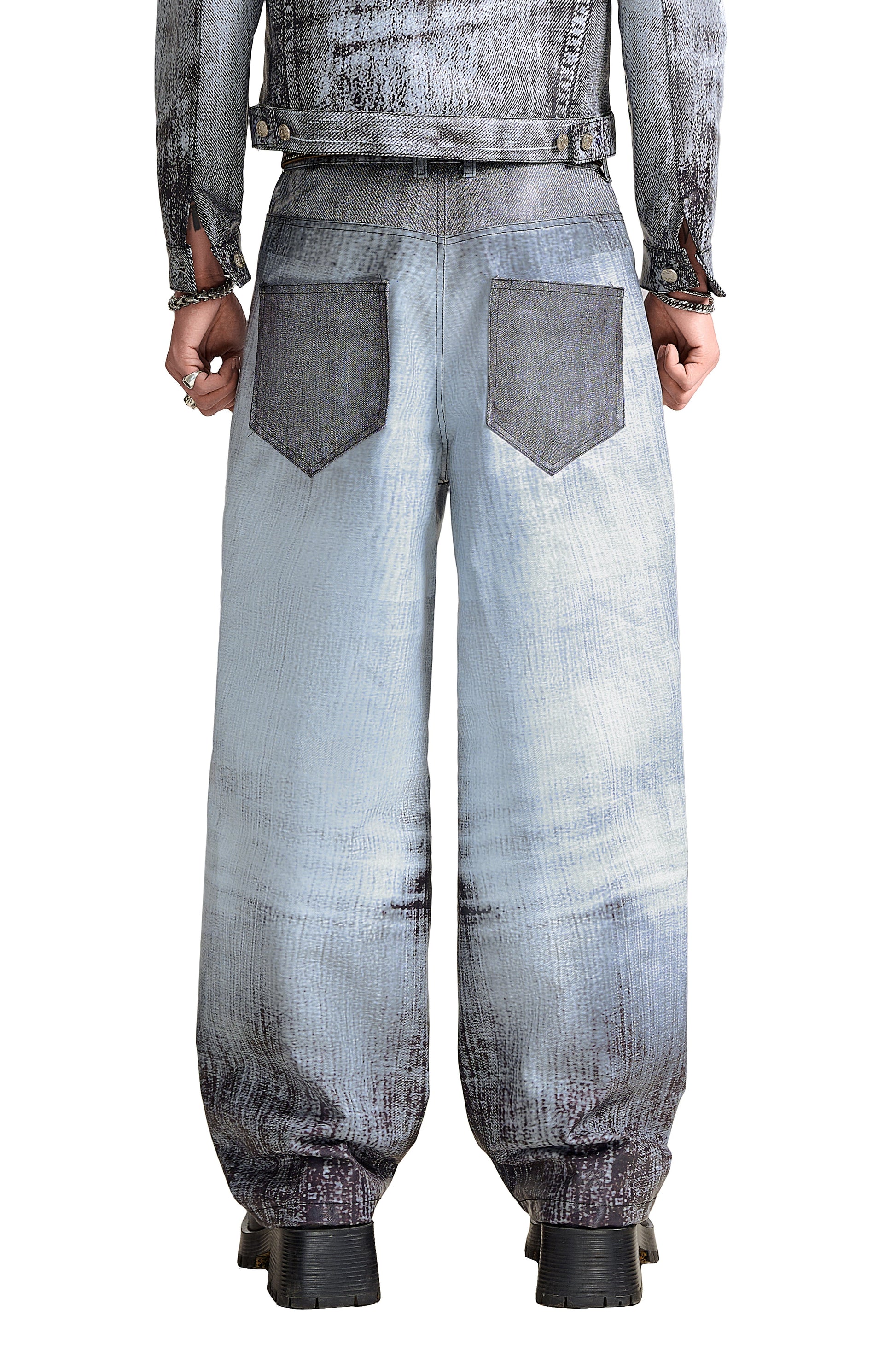 Monochrome Tycoon Kaki Pants | Extreme Flared Zipper Streetwear
