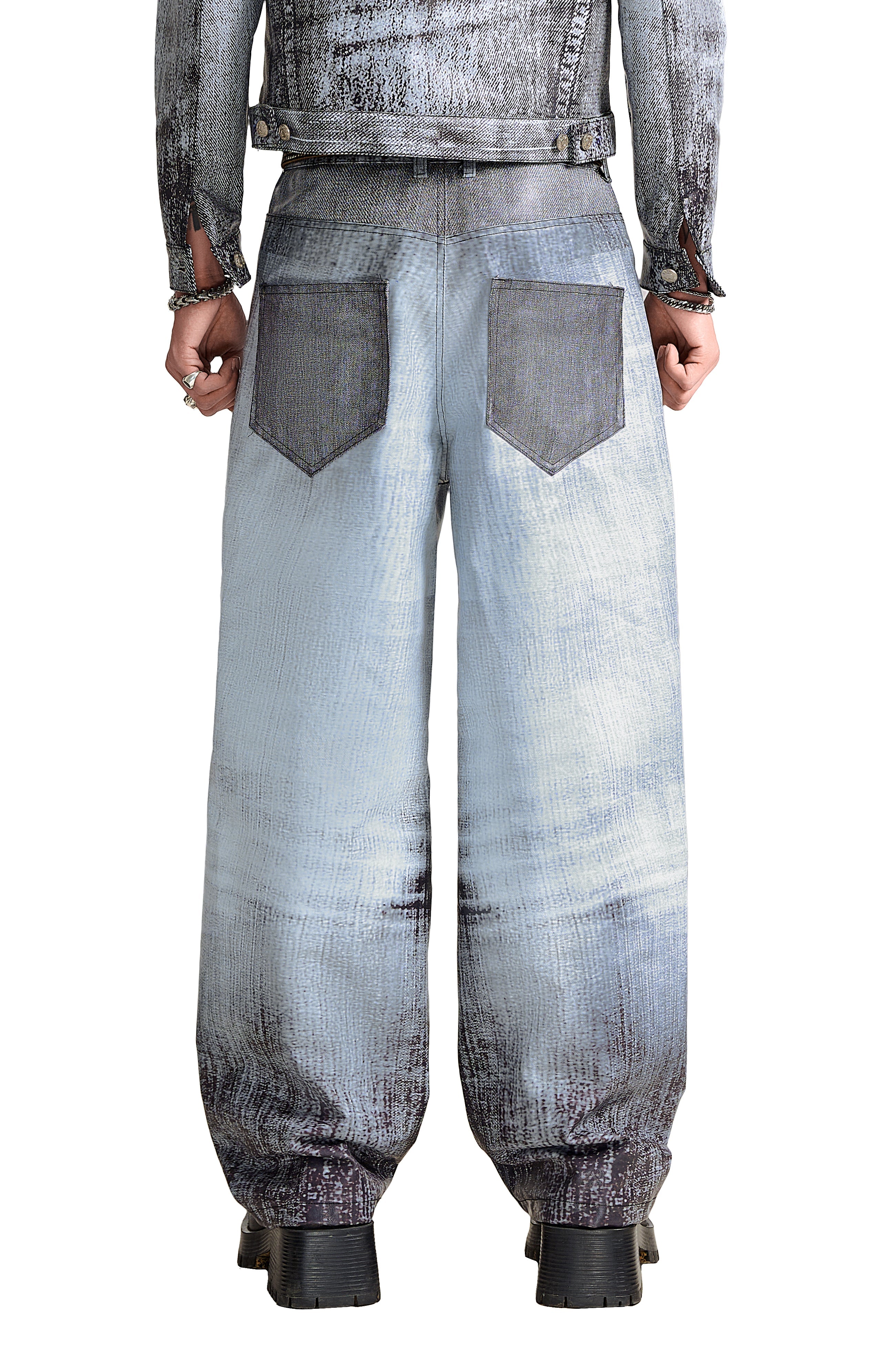 Monochrome Tycoon Kaki Pants | Extreme Flared Zipper Streetwear