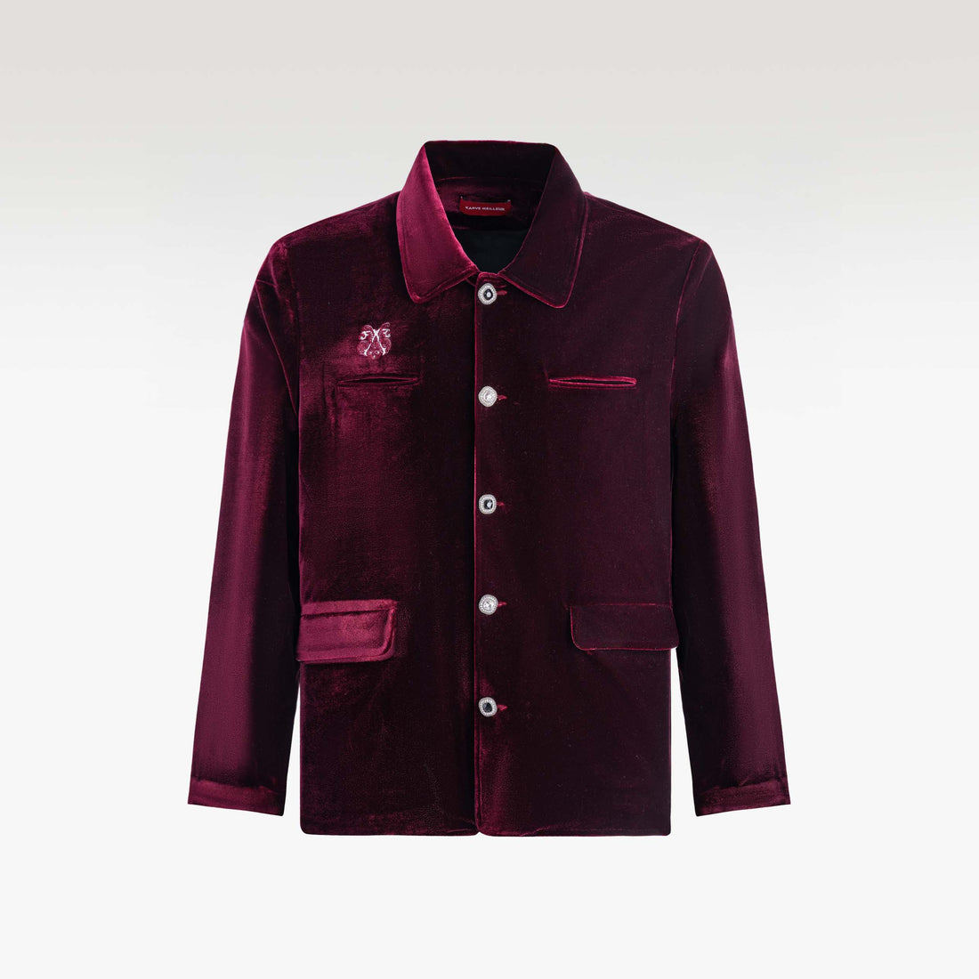 Crimson Reverie Jacket | Luxury Velvet Street Style Jacket, Signature Embroidered Decadent Bee