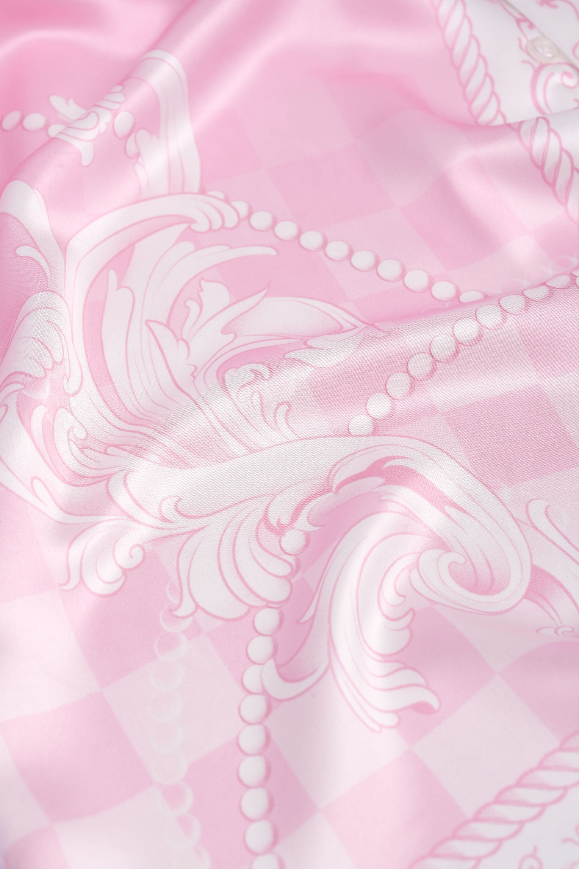 Epiphany Silk Shorts | Premium Printed Silk Tonal Checkerboard Gradient Pink