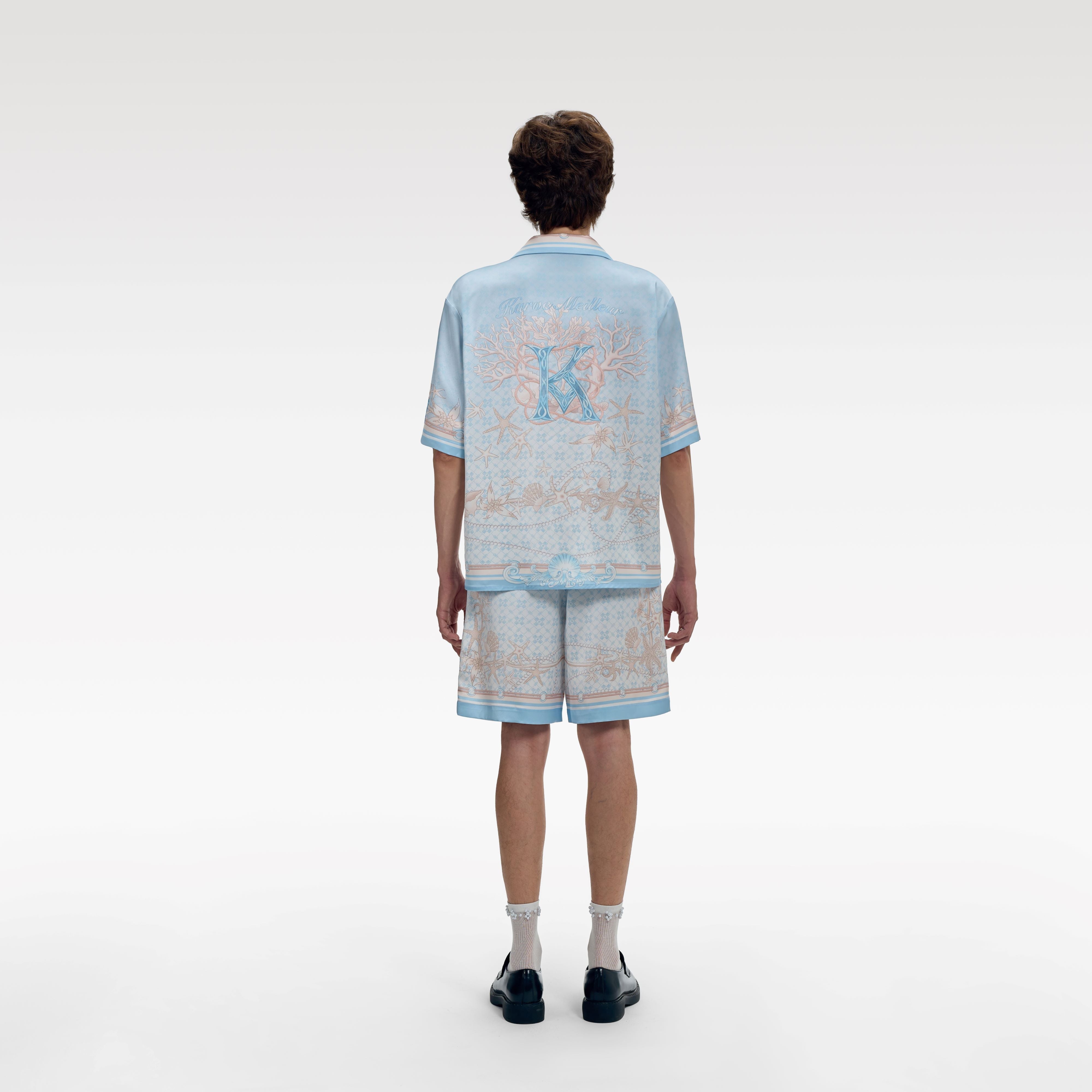 Coraline Symphony Silk Shorts | Premium Printed Silk Coral Baroque Streetstyle