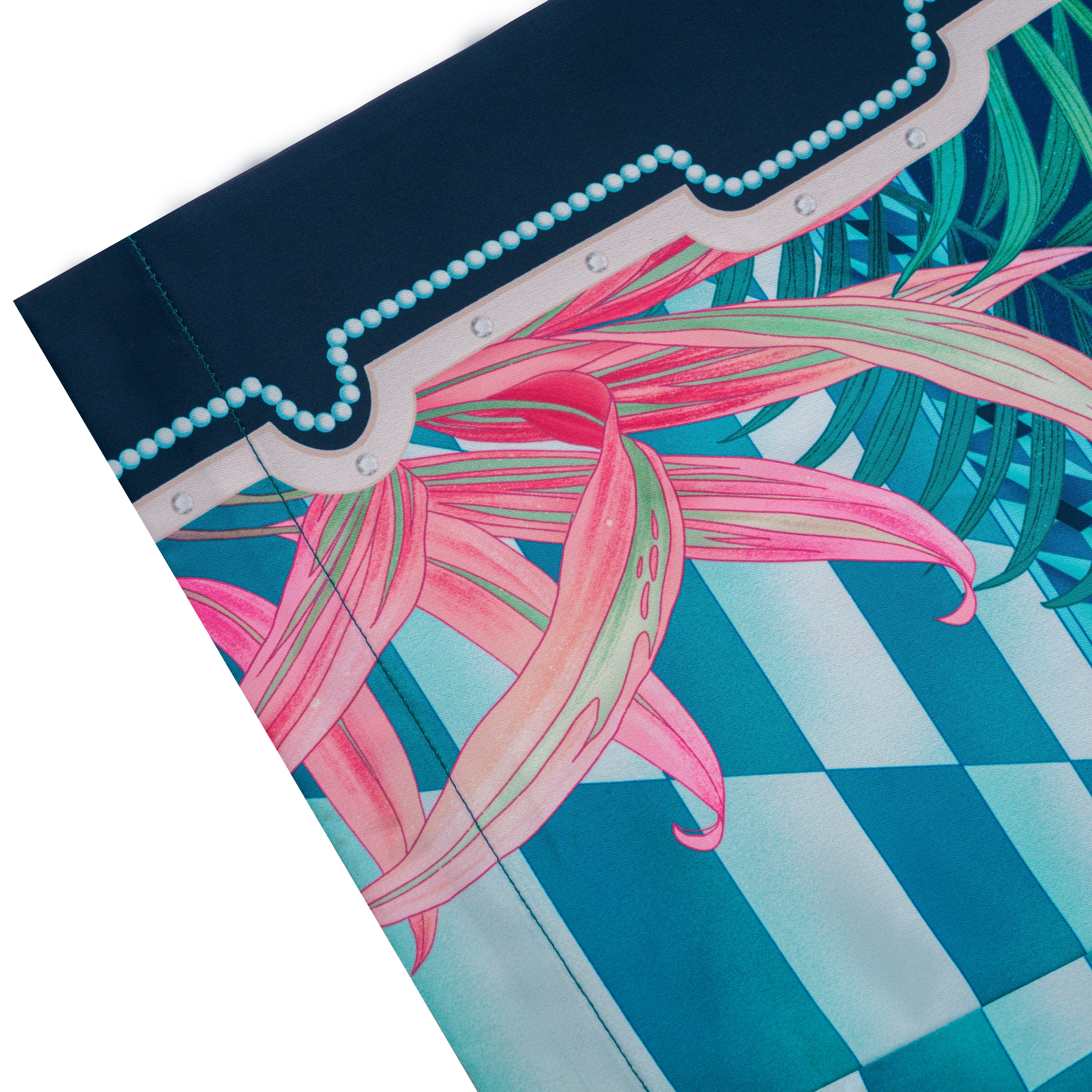 The Playa Duke Silk Pants | Premium Printed Silk Taffeta Luxury Maximalist Tropical Baroque