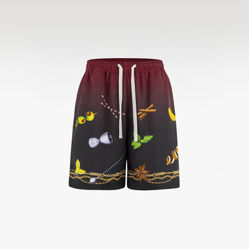 Agent 00K Silk Shorts | Printed Silk Taffeta Nightlife Cocktail