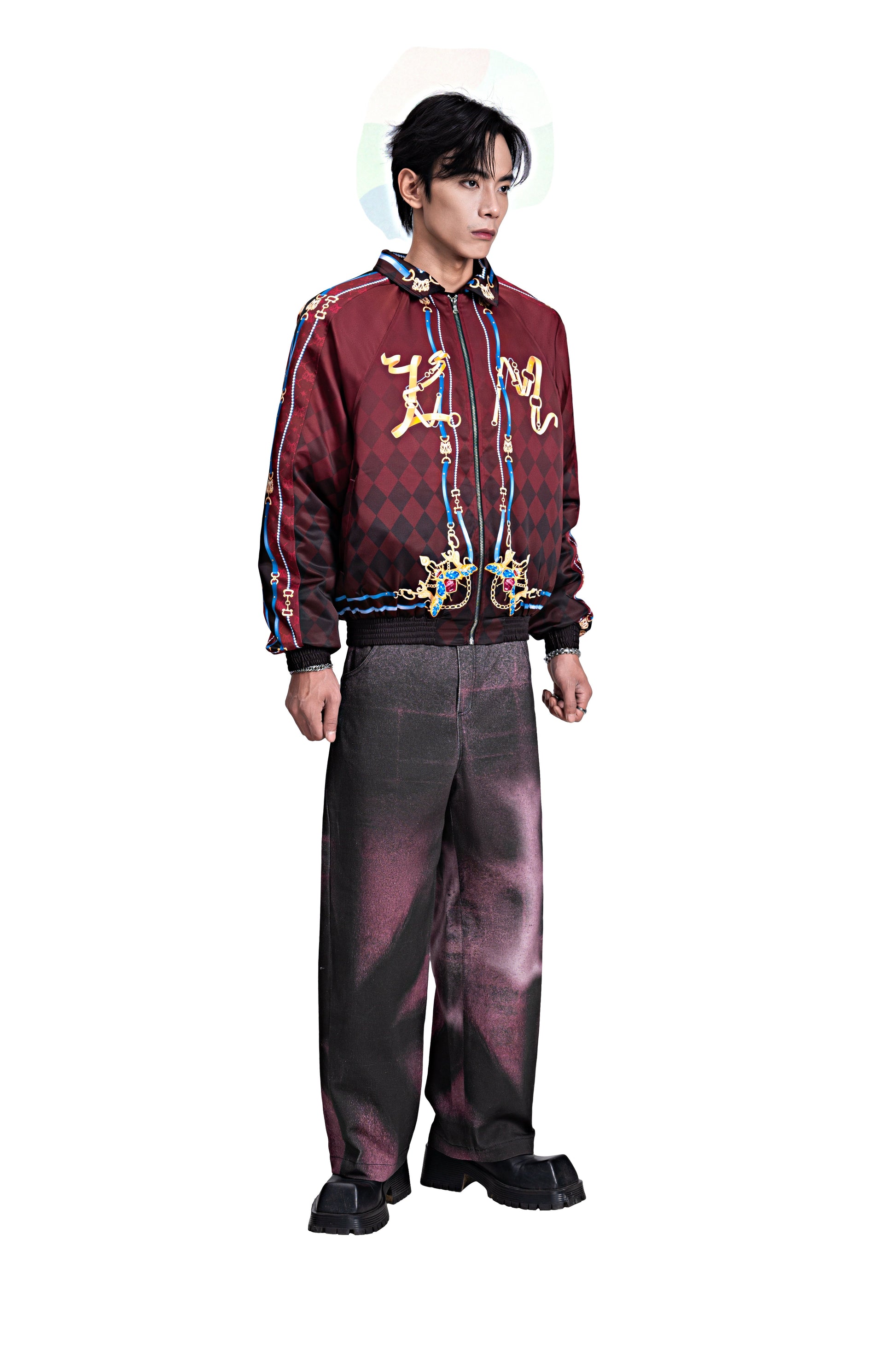 The Satin Dynasty Bomber Silk Jacket | Premium Silk Satin Baroque Print