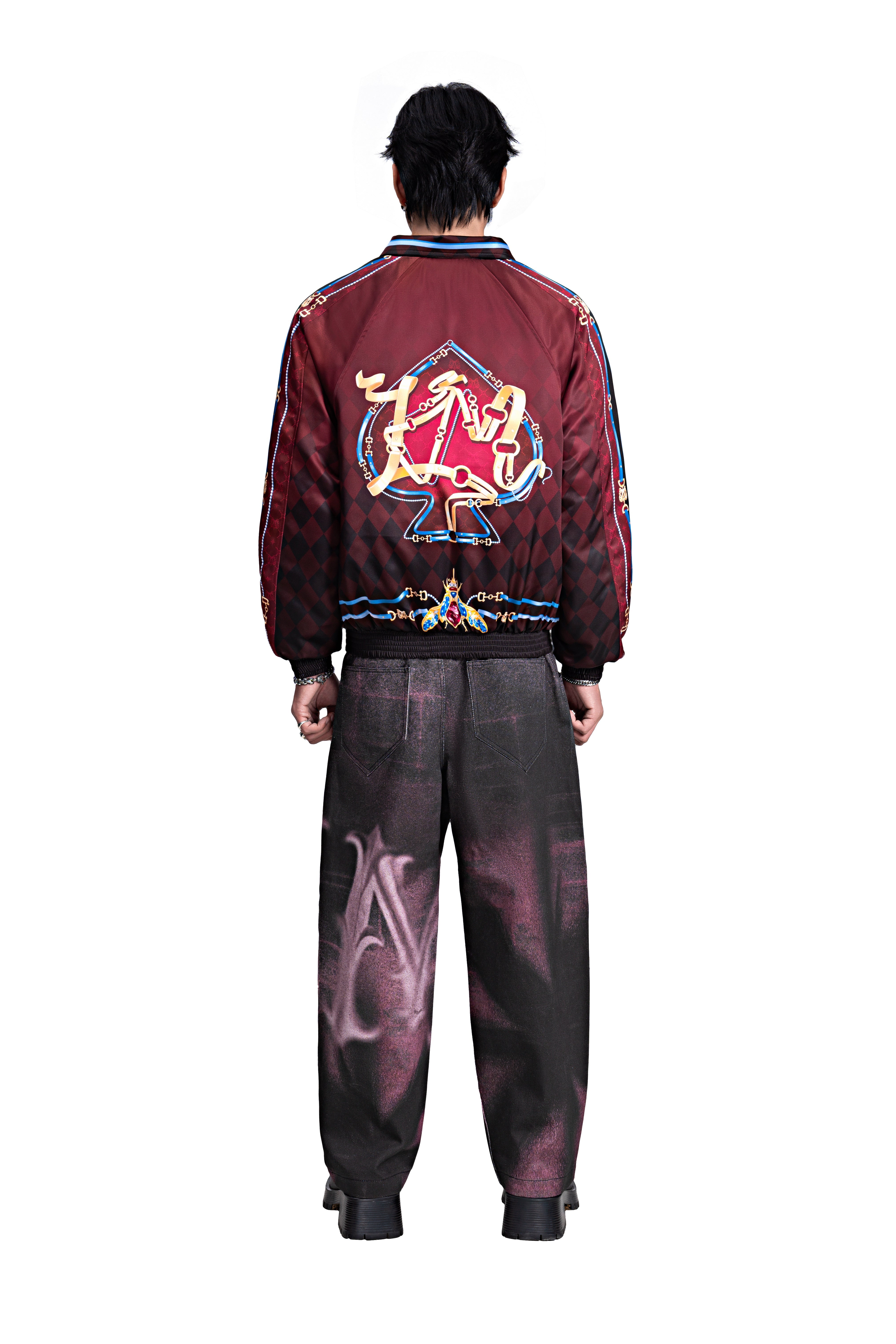 The Satin Dynasty Bomber Silk Jacket | Premium Silk Satin Baroque Print