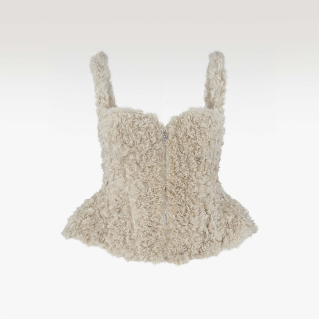 Teddy Cloud Faux Fur | Premium Beige Textured Luxury Top