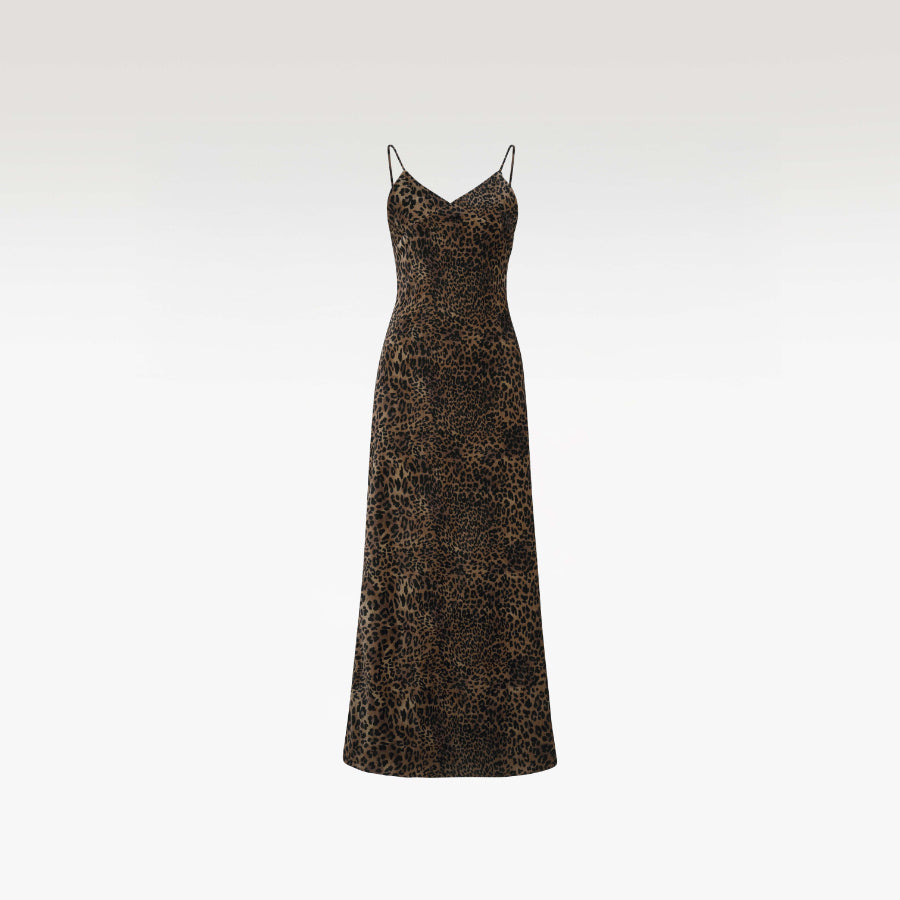 Velvet Vixen Dress | Premium Leopard Print Luxury Velvet Maxi