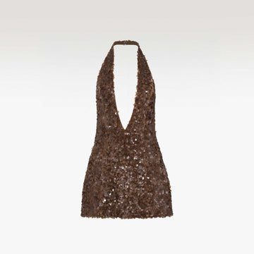 Amber Constellation Dress | Premium Sequin Velvet Luxury Bodycon