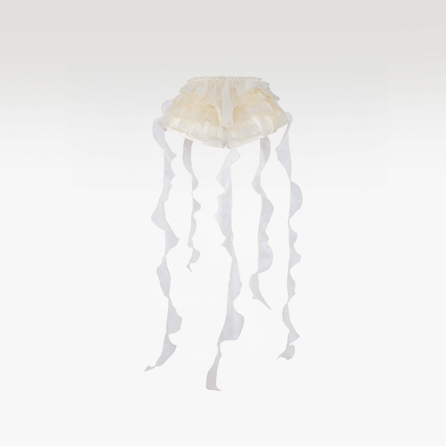 Obsidian Drift Skort | Premium Tiered Ribbon Luxury Skort