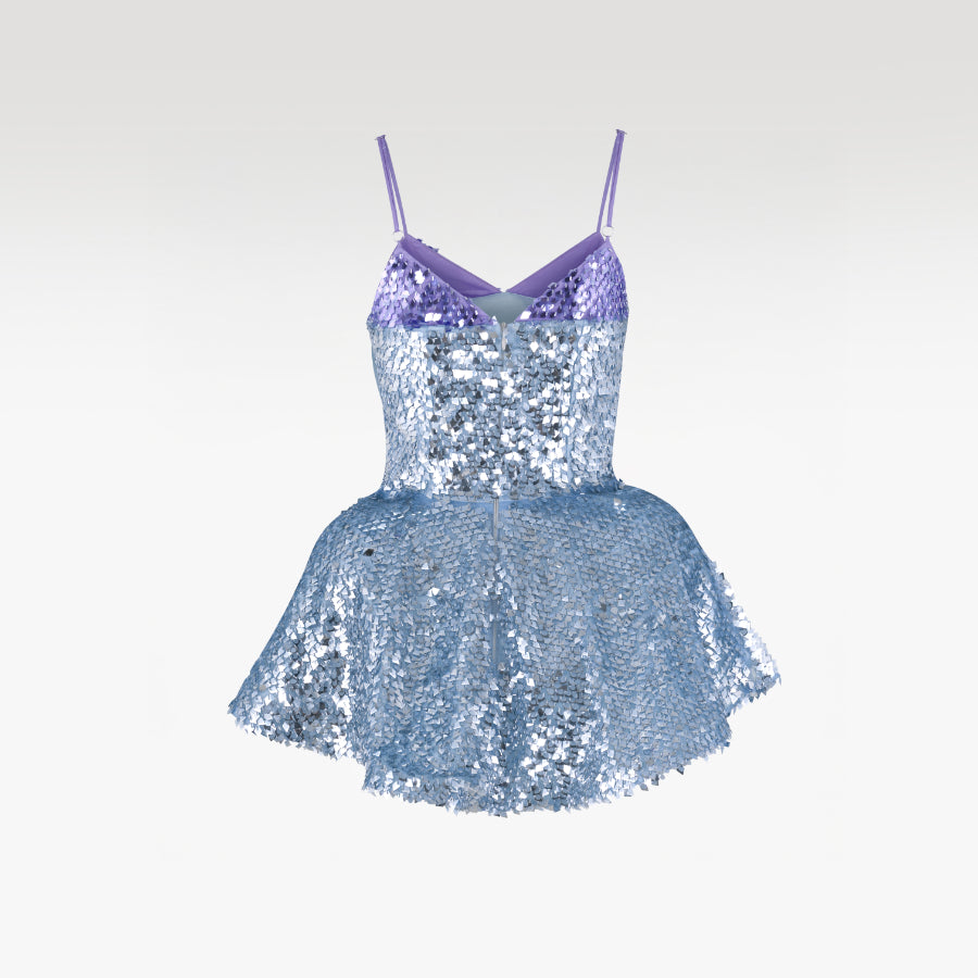 Diamond Dust Dress | Premium Shimmering Silver Luxury Sequin