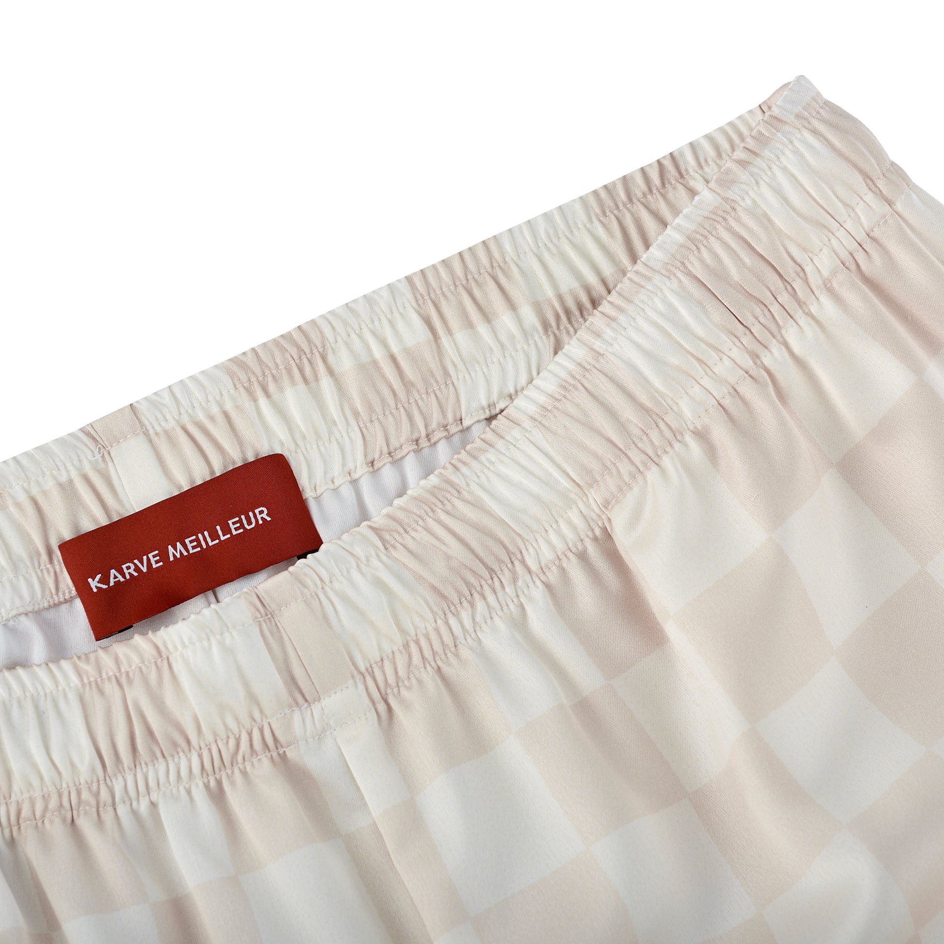 Sonoran Verse Silk Shorts | Printed Silk Luxury Western Check & Rope Design