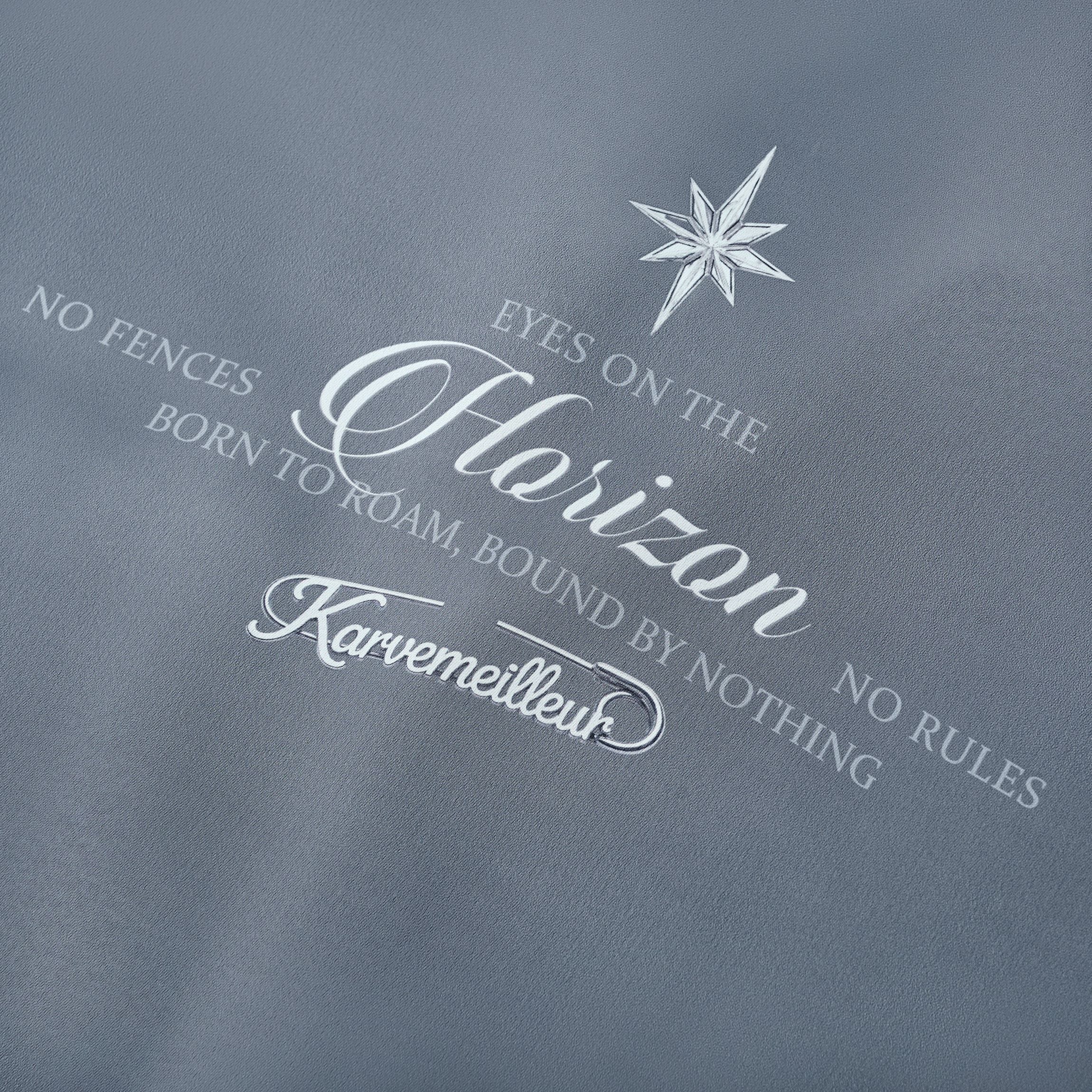 Silver Dust Silk Shirt | Premium Printed Silk Taffeta Cuban Collar Short Sleeve Minimalist Slogan