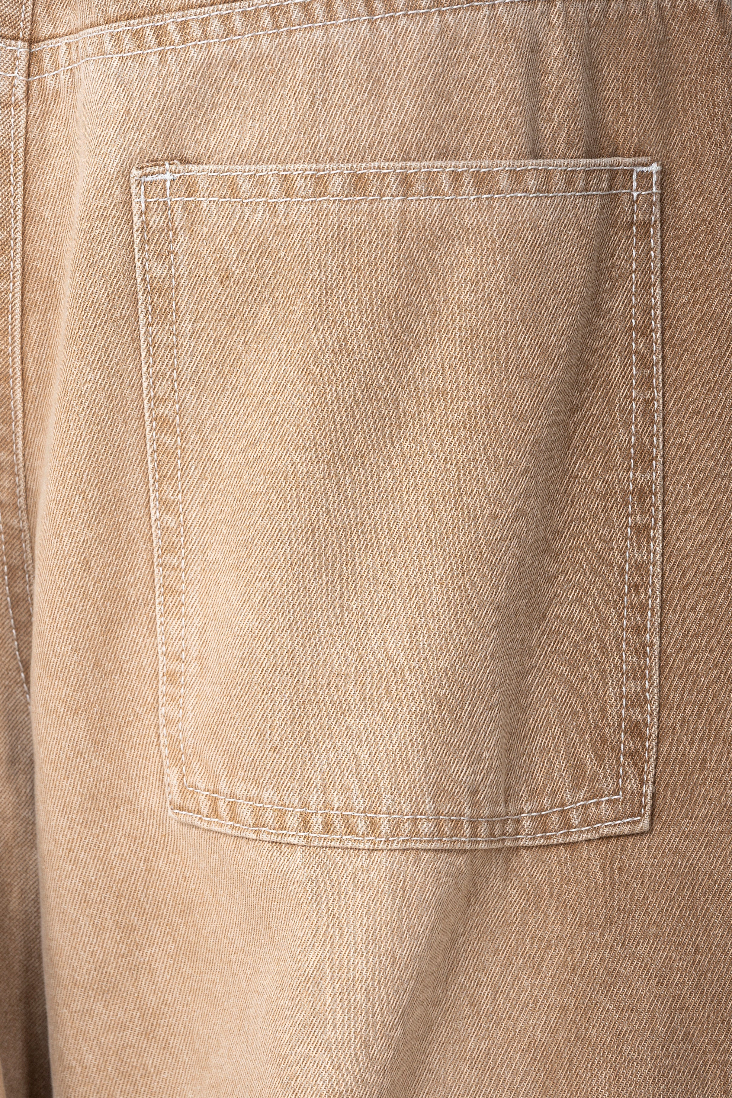 Dune Stack Cargo Pants | 3D Multi-Pocket Wide Leg Denim - Vintage Sand Wash High-Utility Streetwear
