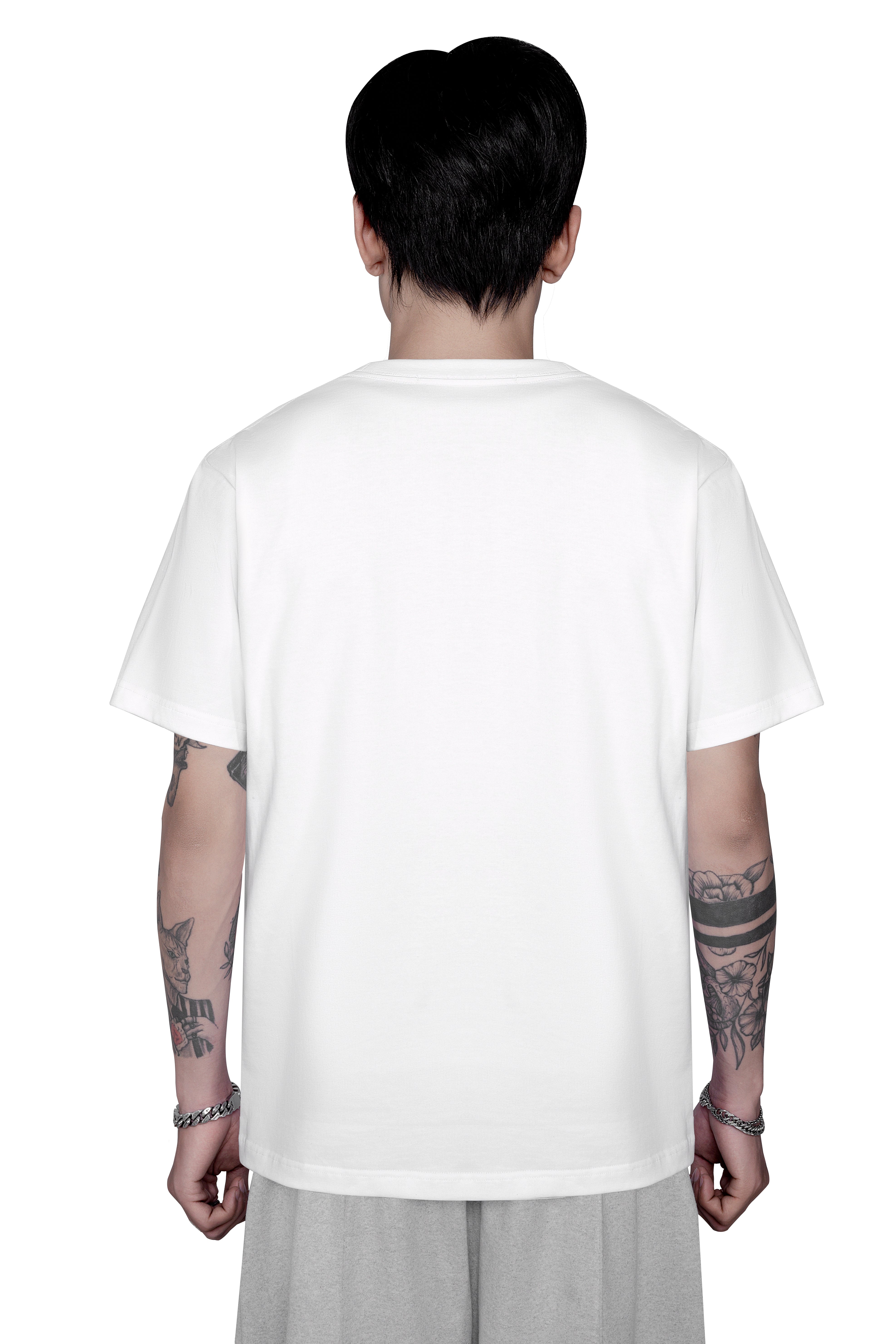 Karve Sign Slim Fit T-Shirt | Premium Cotton Graphic Tee - Nautical Knot & Carabiner White Streetwear Top