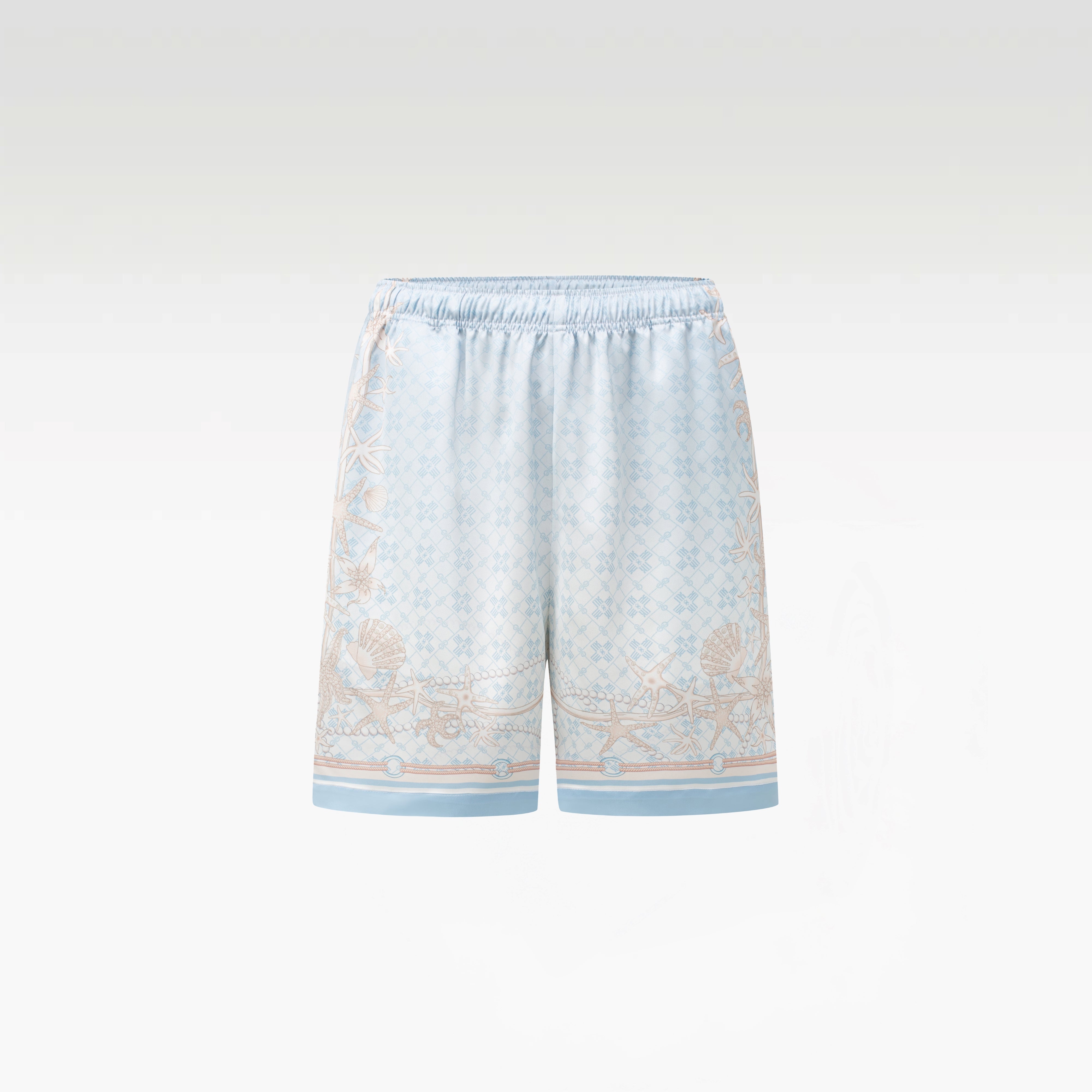 Coraline Symphony Silk Shorts | Premium Printed Silk Coral Baroque Streetstyle
