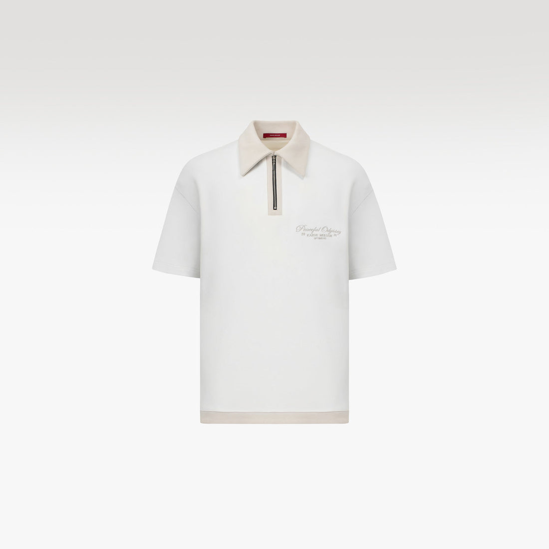 The Odyssey Knit Polo | Off-White Knit Slogan Embroidered Streetwear