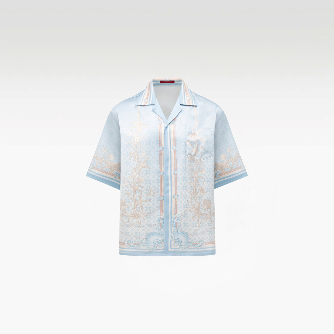Coraline Symphony Silk Shirt |  Premium Printed Silk Coral Baroque Streetstyle