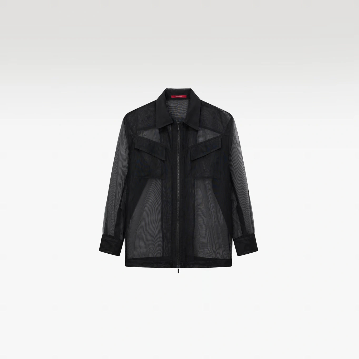 Veos Zip Black Shirt | Recycled Fabric Mesh Streetwear Long-Sleeve