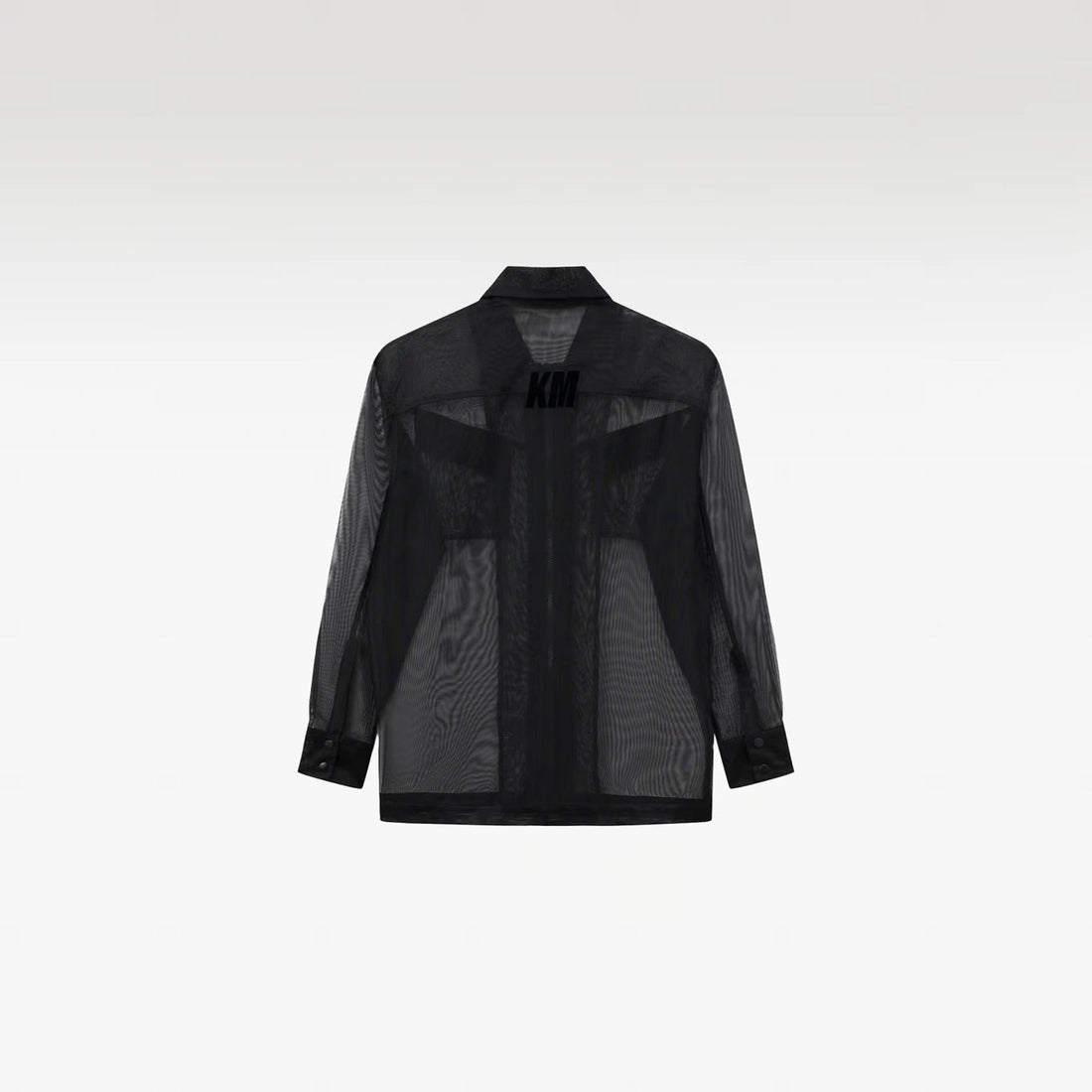 Veos Zip Black Shirt | Recycled Fabric Mesh Streetwear Long-Sleeve