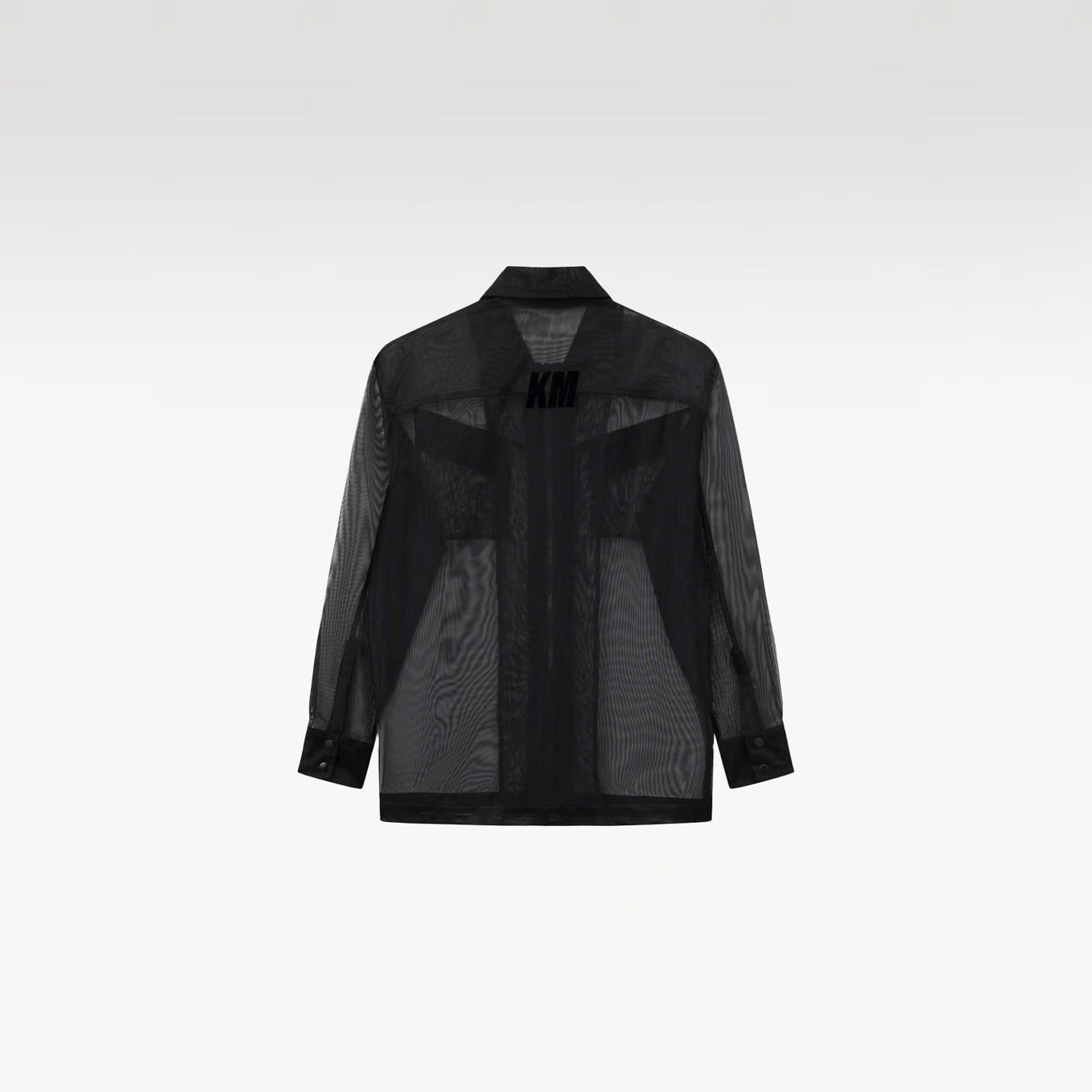 Veos Zip Black Shirt | Recycled Fabric Mesh Streetwear Long-Sleeve