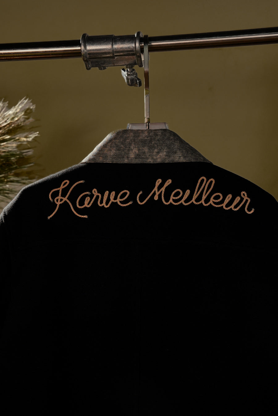 The Western Bond Jacket | White Contrast Stitching Boxy Fit Western Yoke Streetwear