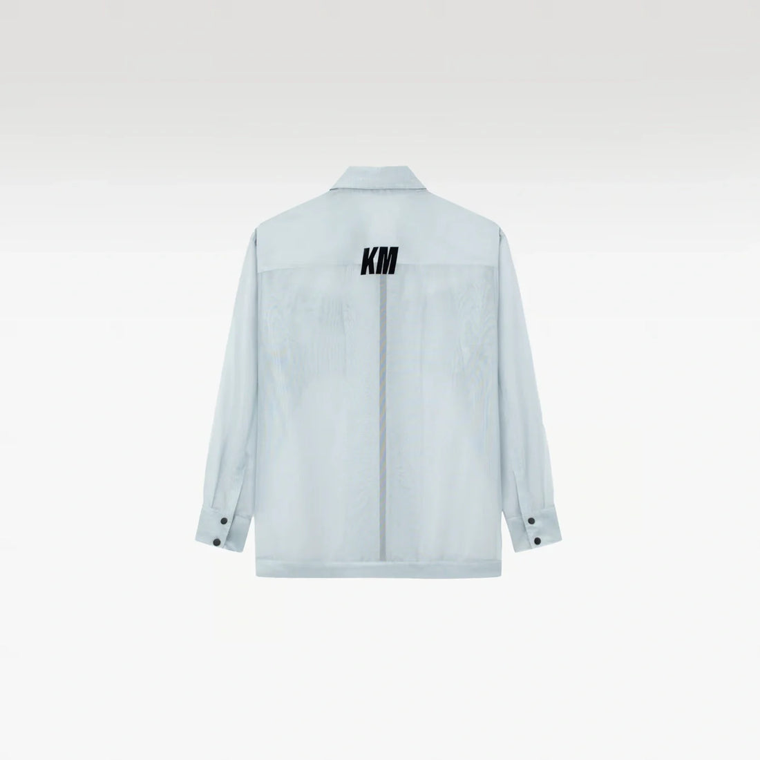 Veos Zip Blue Shirt | Recycled Fabric Mesh Streetwear Long-Sleeve