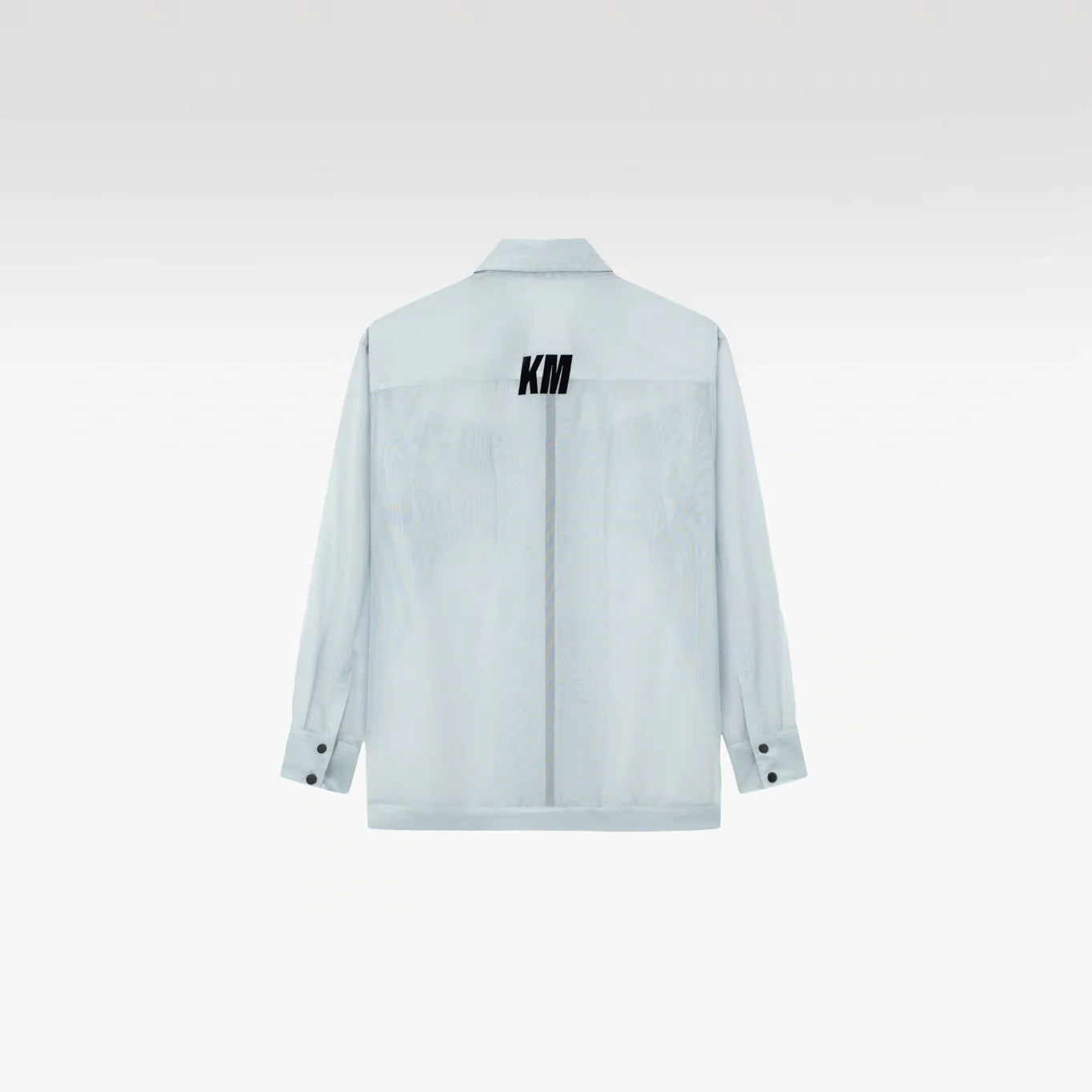 Veos Zip Blue Shirt | Recycled Fabric Mesh Streetwear Long-Sleeve