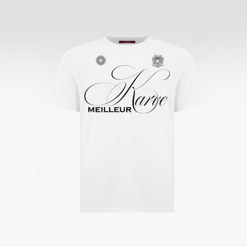 Karve Sign Slim Fit T-Shirt | Premium Cotton Graphic Tee - Nautical Knot & Carabiner White Streetwear Top