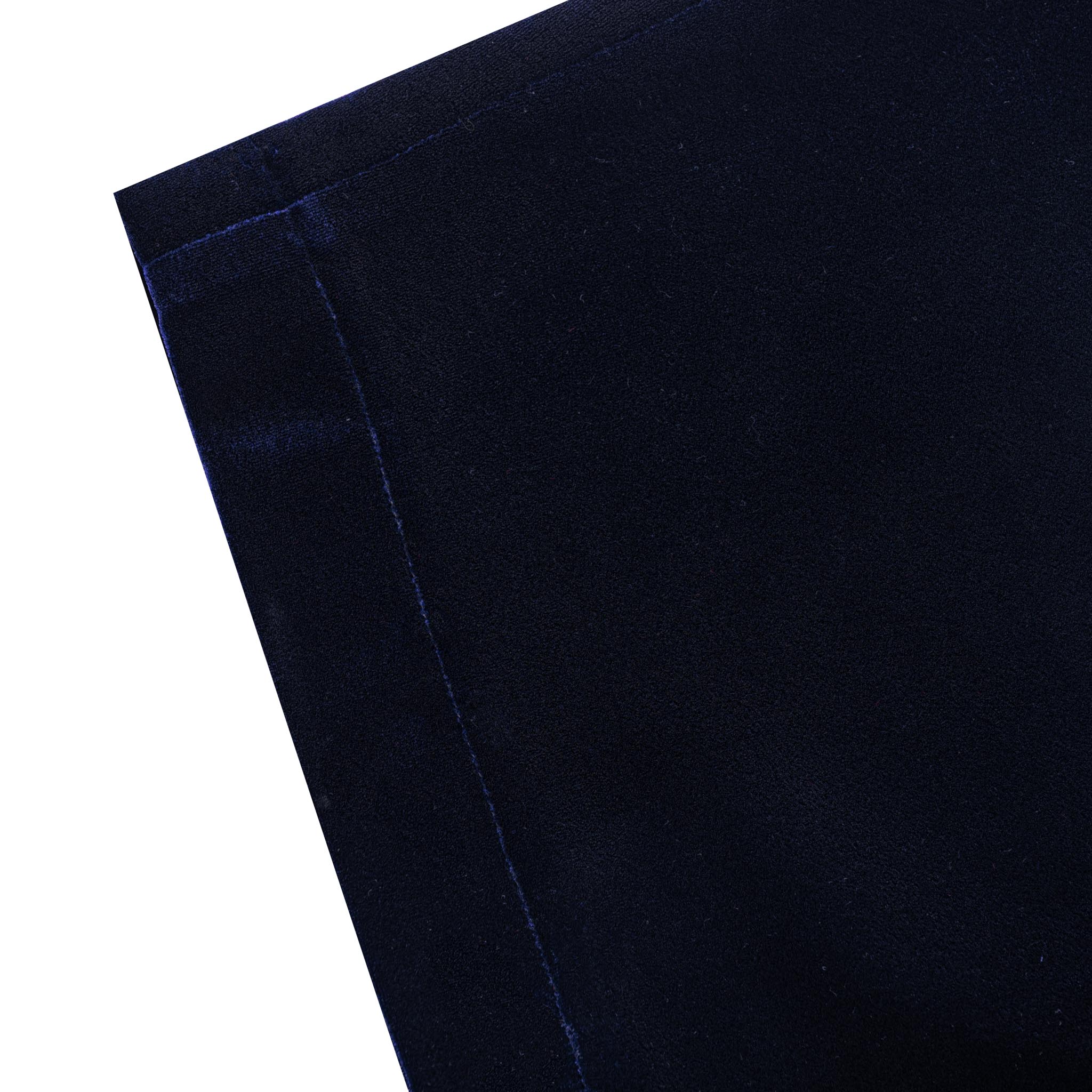Navy Reverie Trousers | Premium Velvet, High-Waist Fluid Wide-Leg Silhouette