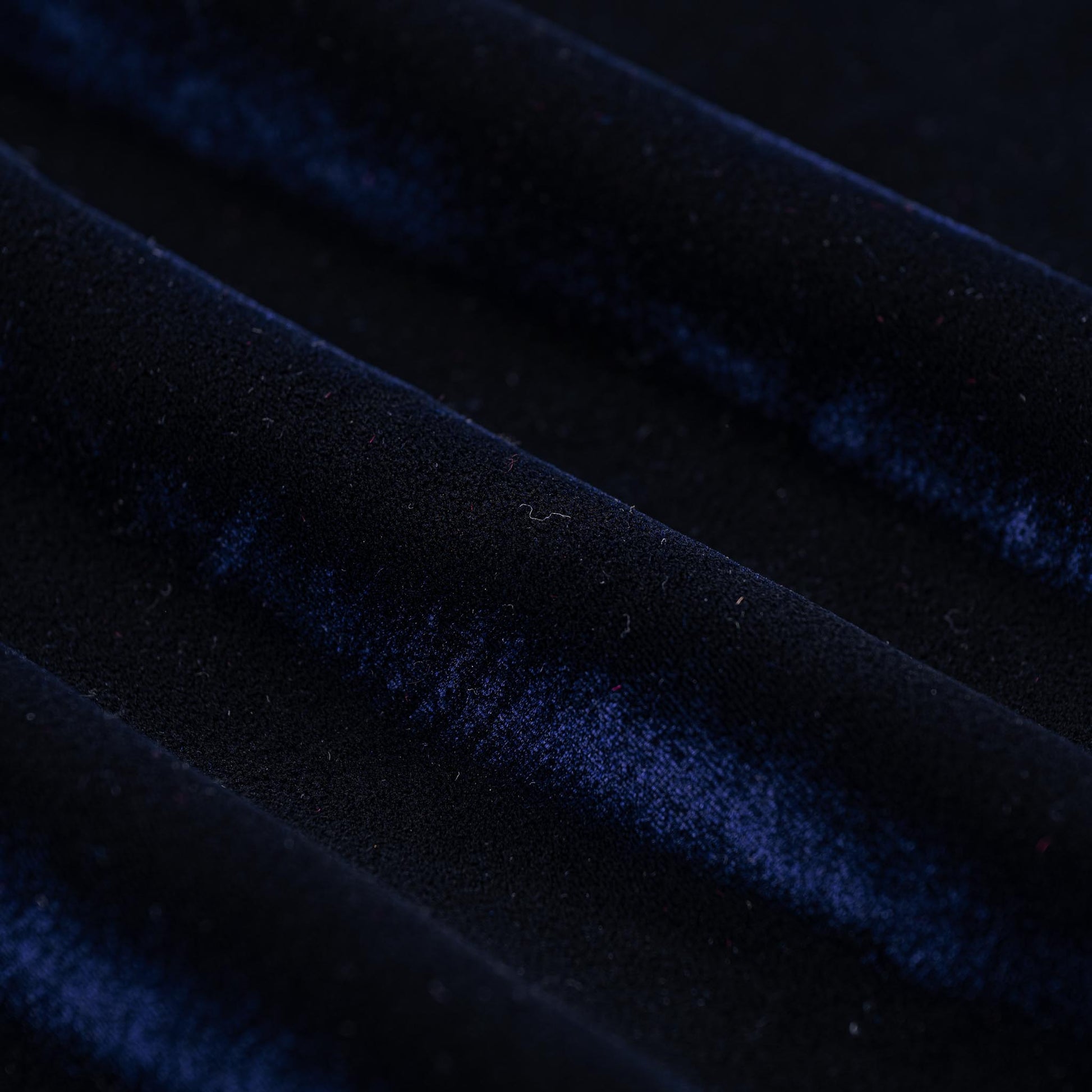 Navy Reverie Trousers | Premium Velvet, High-Waist Fluid Wide-Leg Silhouette