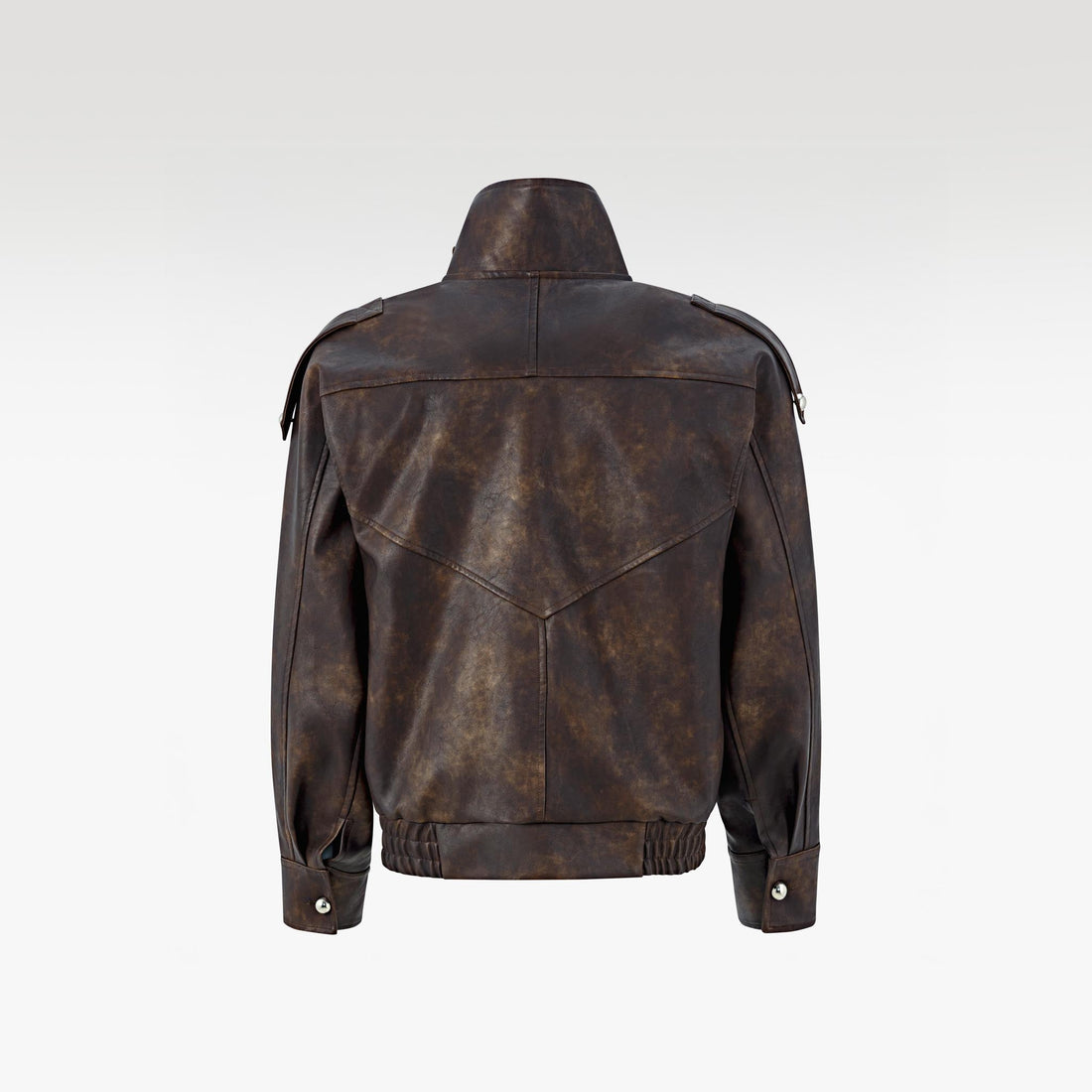 The Lobby Scene Dro Faux Leather Jacket | Bold Oversized High-Collar Street Style Piece
