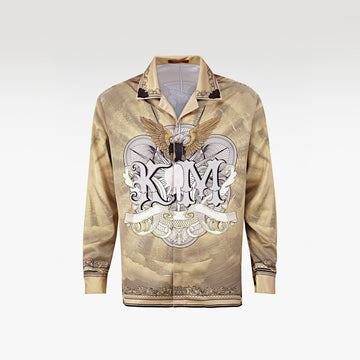 The Pale Gold Decree Silk Shirt | Premium Silk Relaxed Regal