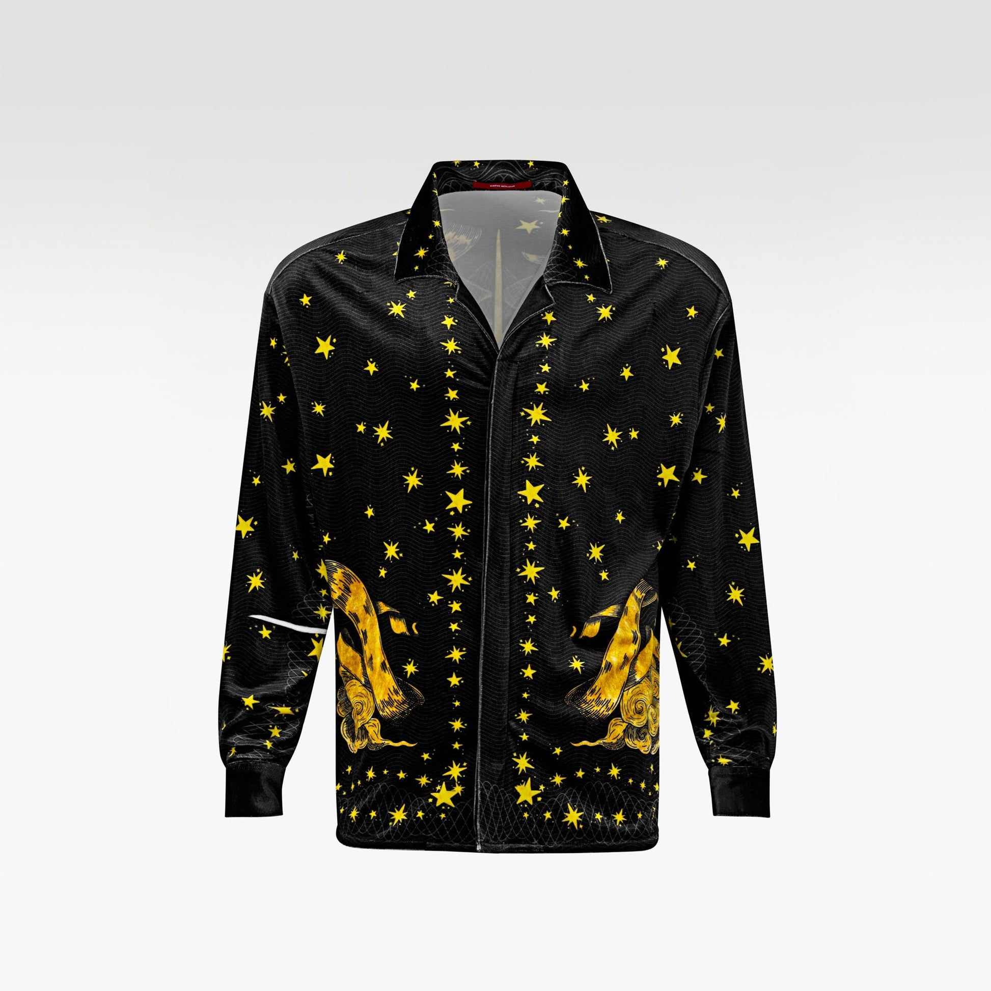 The Celestial Inheritance Velvet Shirt | Premium Velvet Relaxed Celestial