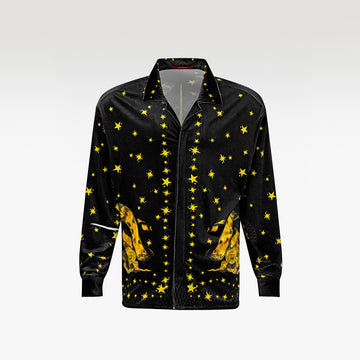 The Celestial Inheritance Velvet Shirt | Premium Velvet Relaxed Celestial
