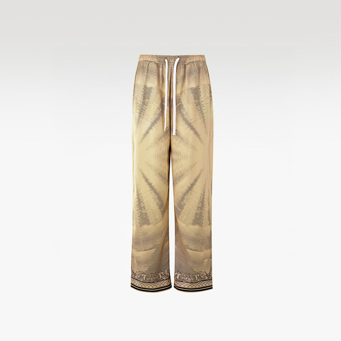 The Pale Gold Decree Silk Pants | Premium Silk Relaxed Regal