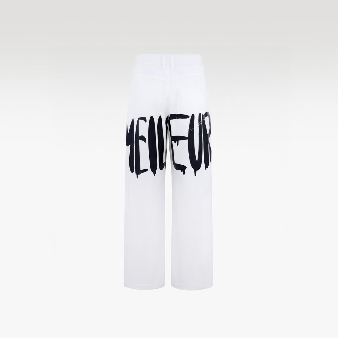 The Contrast Manifesto Kaki Pants | Bold Graffiti Wide-Leg Streetstyle Statement