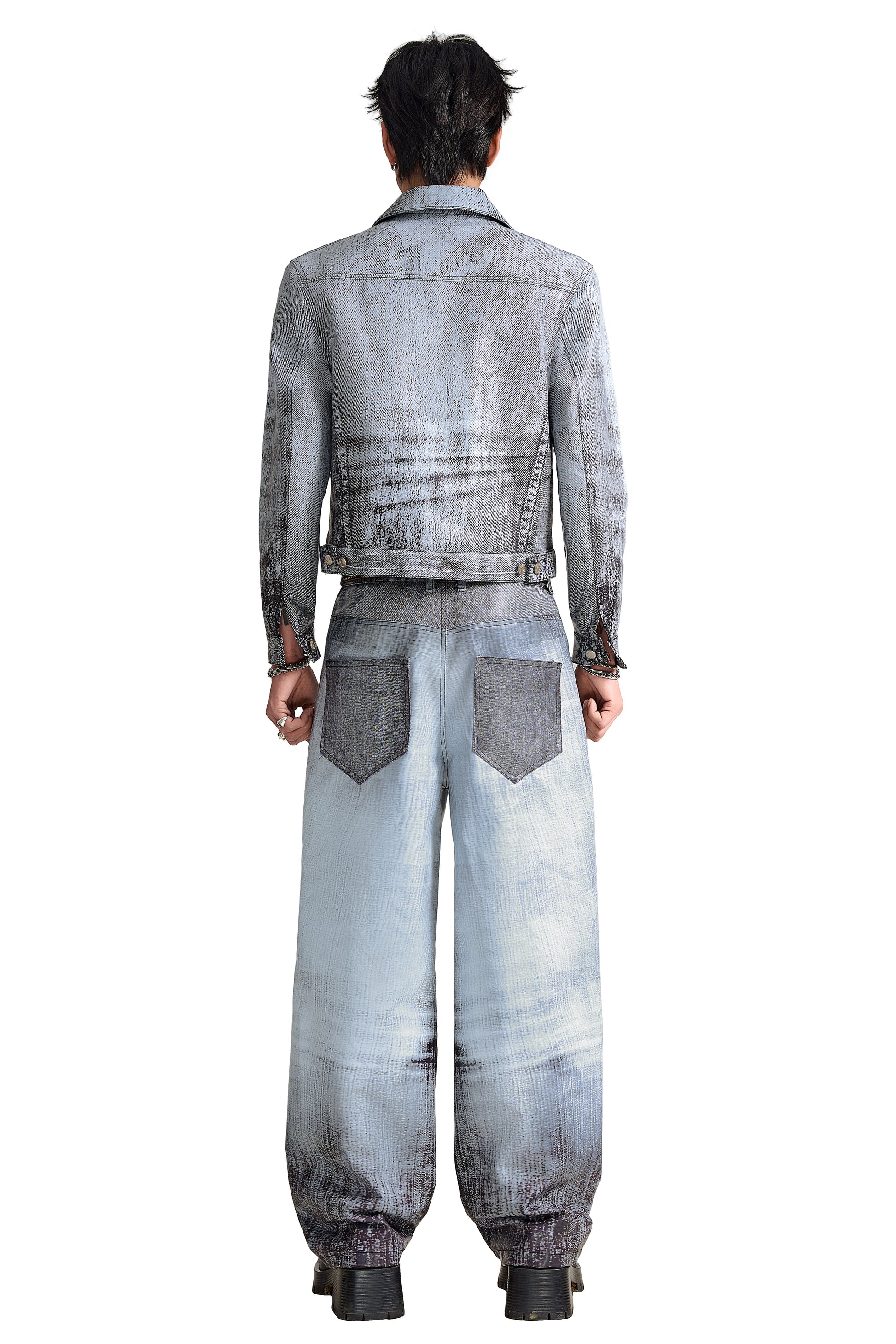The Patina Legacy Kaki Jacket | Streetwear Distressed Wash-Out Denim