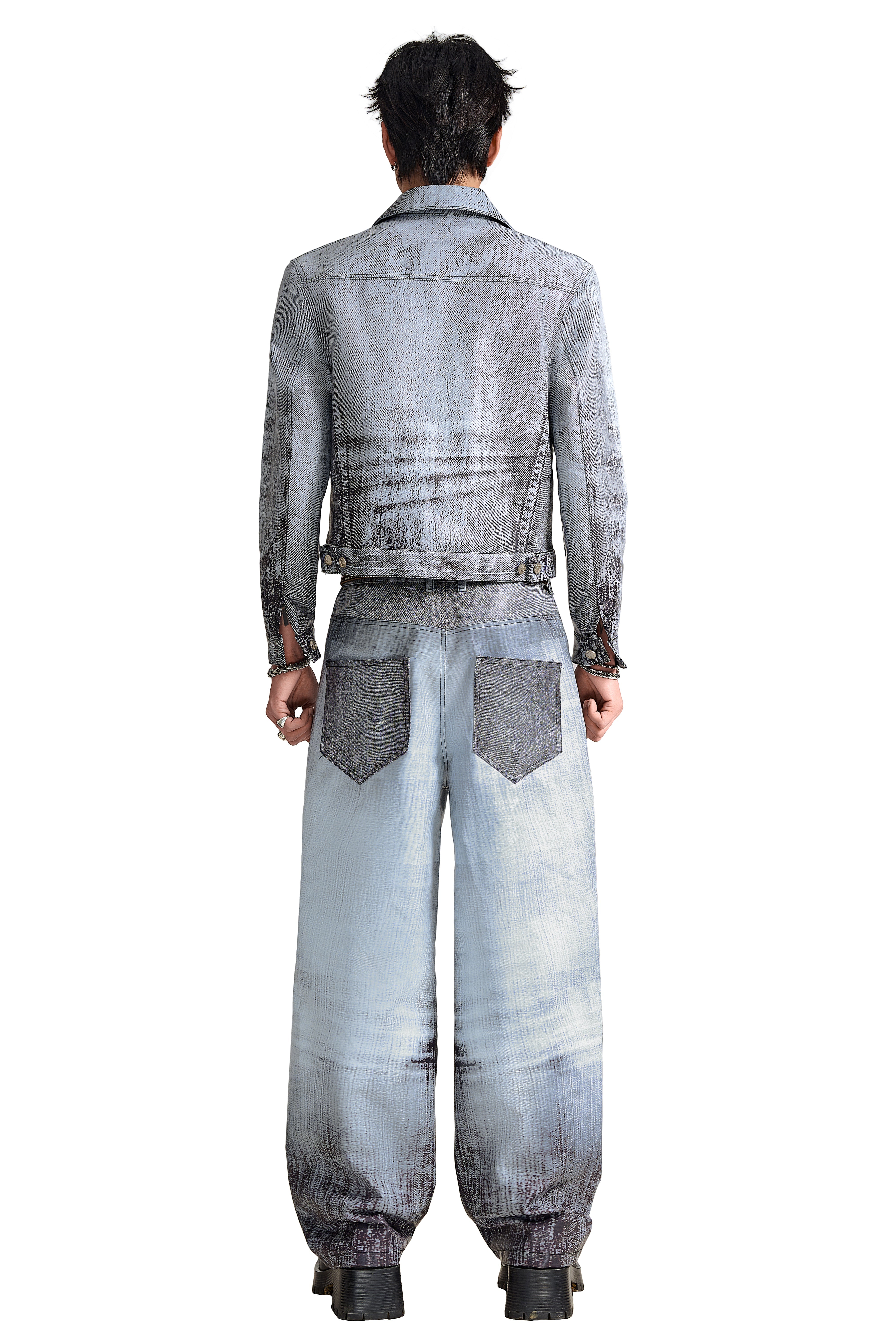 The Patina Legacy Kaki Jacket | Streetwear Distressed Wash-Out Denim