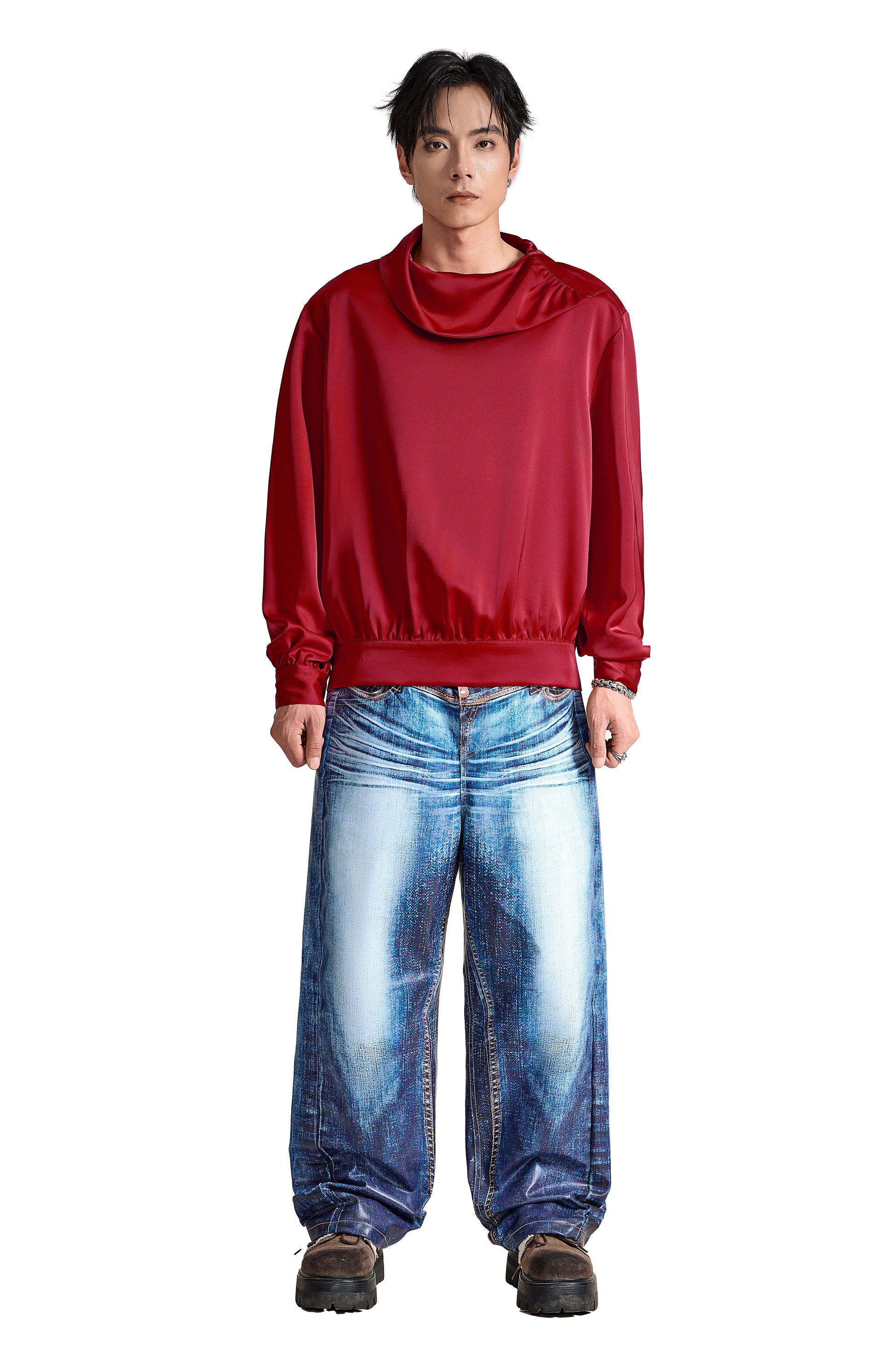 The Shrouded Sovereign Silk Shirt | Premium Silk Oversized Statement