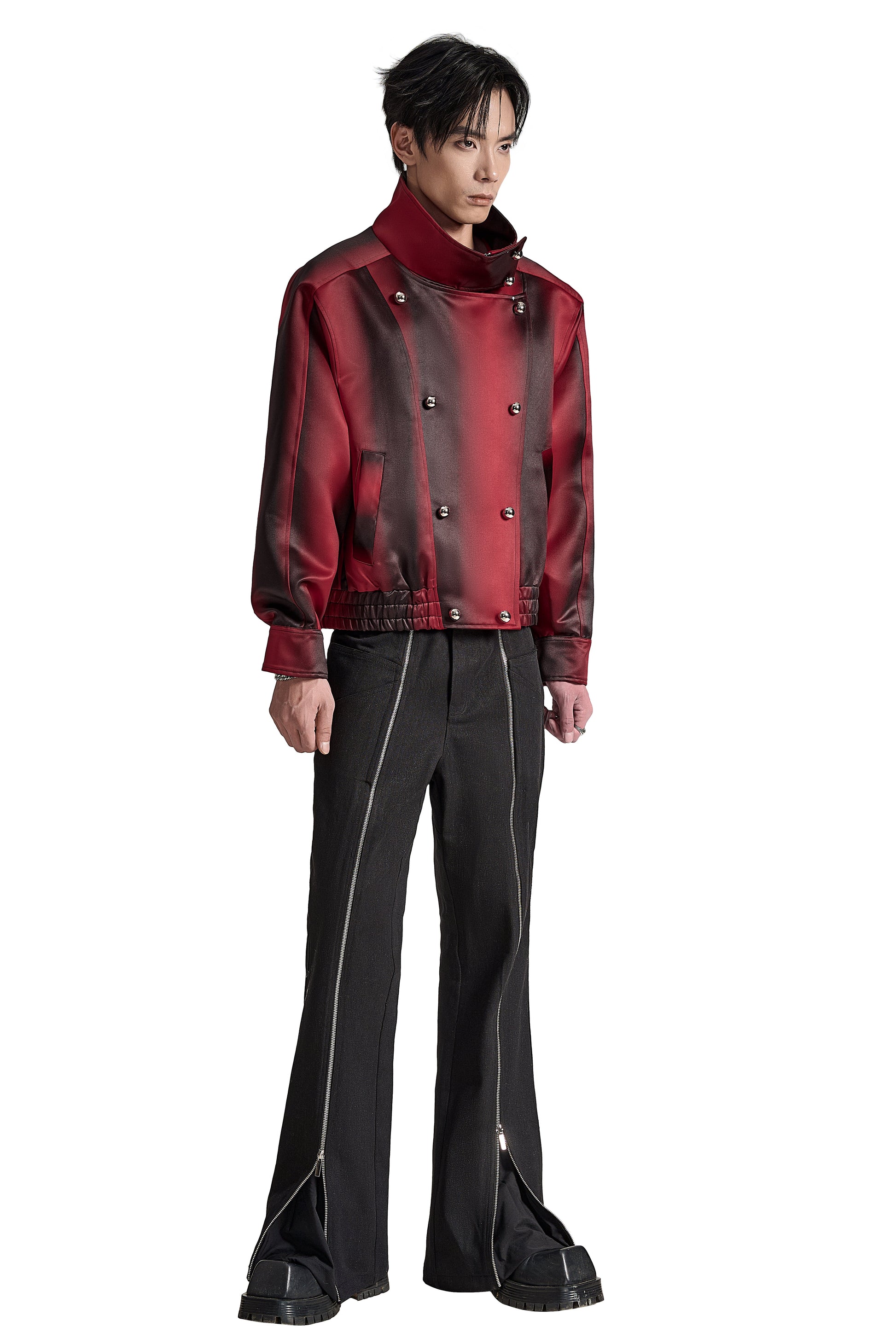 The Edge Lord Taffeta Jacket | High-Sheen Ombré Street Statement