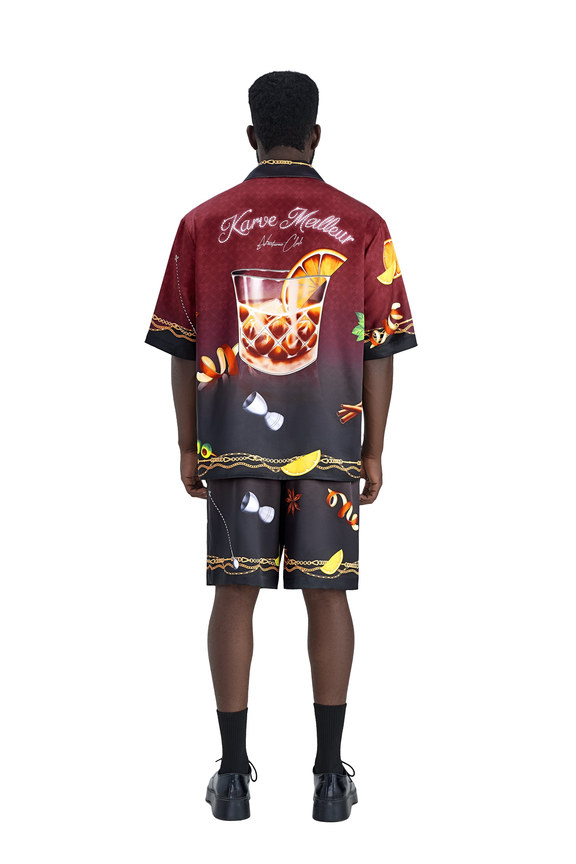 Agent 00K Silk Shorts | Printed Silk Taffeta Nightlife Cocktail