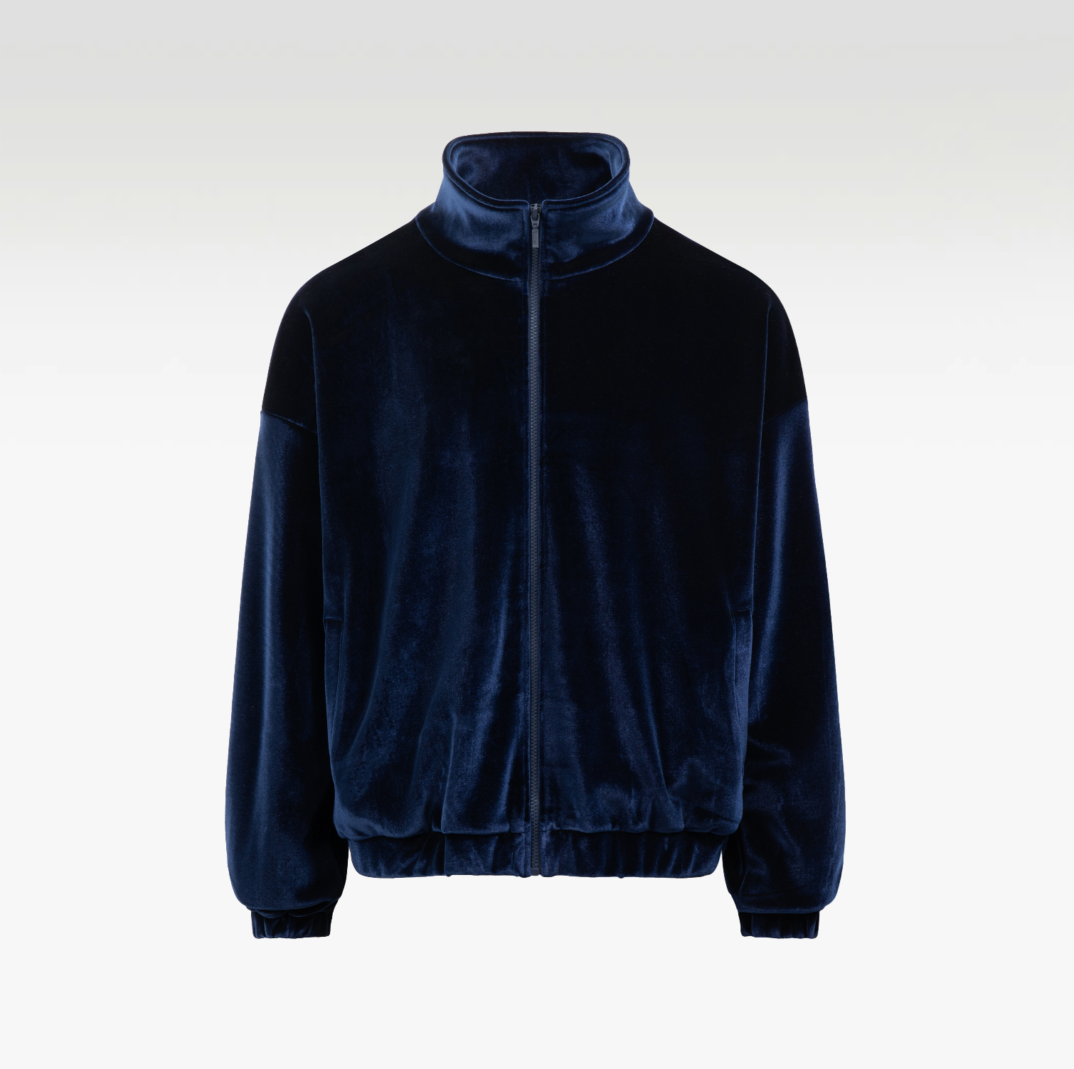 Royal Navy Velvet Jacket | Embroidered Star Graphic Streetstyle