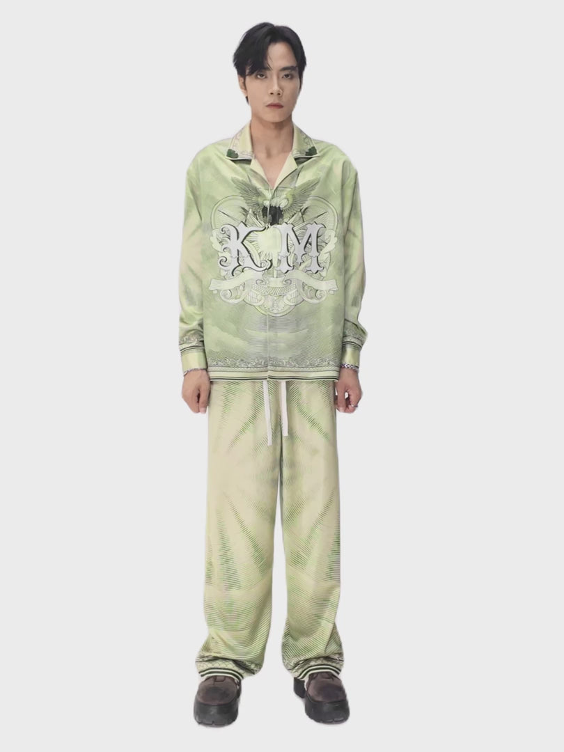 The Olive Decree Silk Pants | Premium Silk Relaxed Discreet