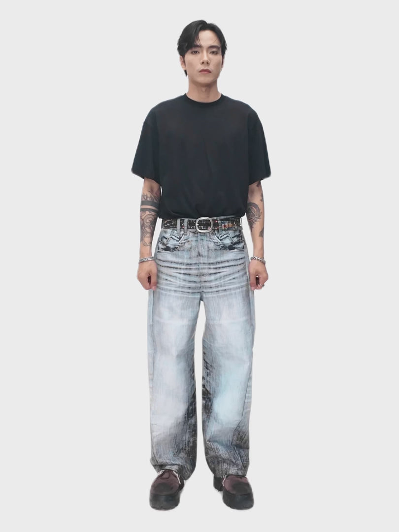 Monochrome Tycoon Kaki Pants | Extreme Flared Zipper Streetwear